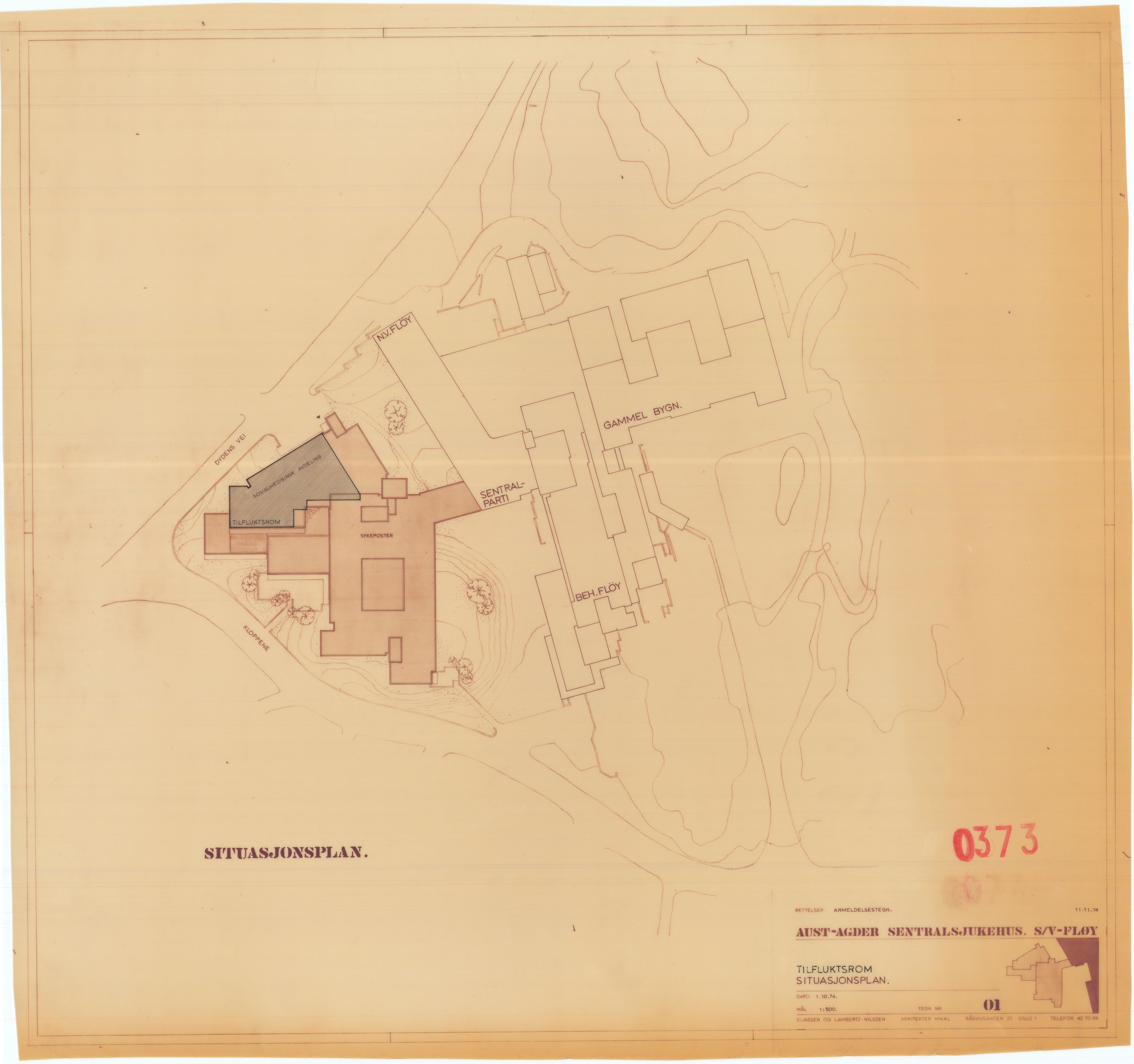 Eliassen og Lambertz-Nilssen Arkitekter, AAKS/PA-2983/T/T03/L0001: Tegningskogger 373, 1974-1978, p. 2