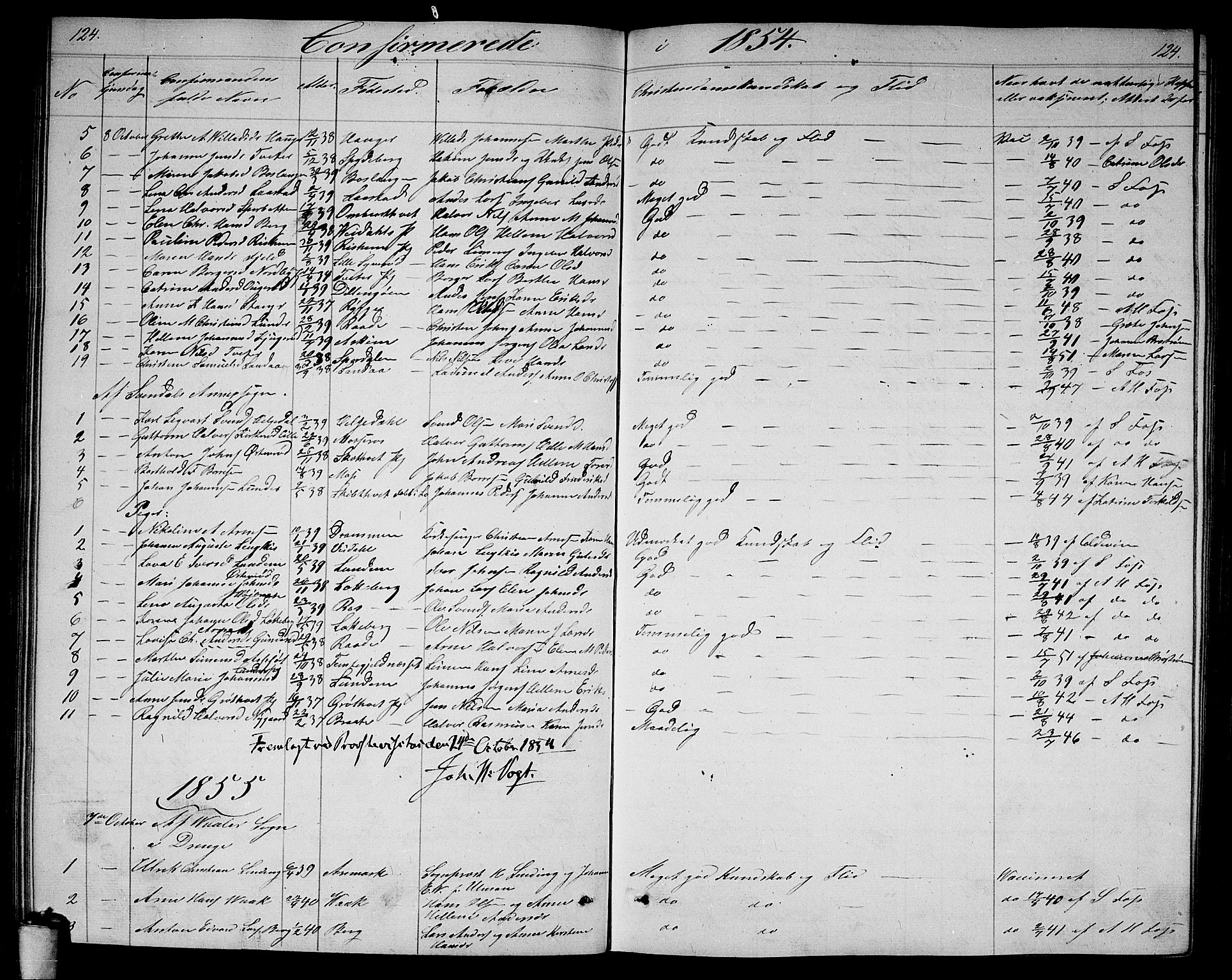 Våler prestekontor Kirkebøker, AV/SAO-A-11083/G/Ga/L0002: Parish register (copy) no. I 2, 1839-1860, p. 124