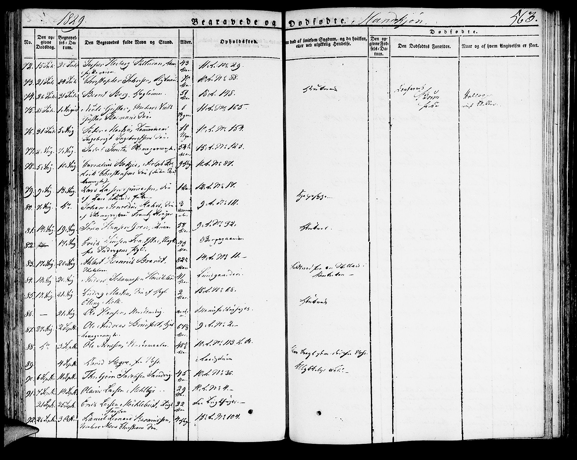 Domkirken sokneprestembete, AV/SAB-A-74801/H/Haa/L0012: Parish register (official) no. A 12, 1821-1840, p. 563