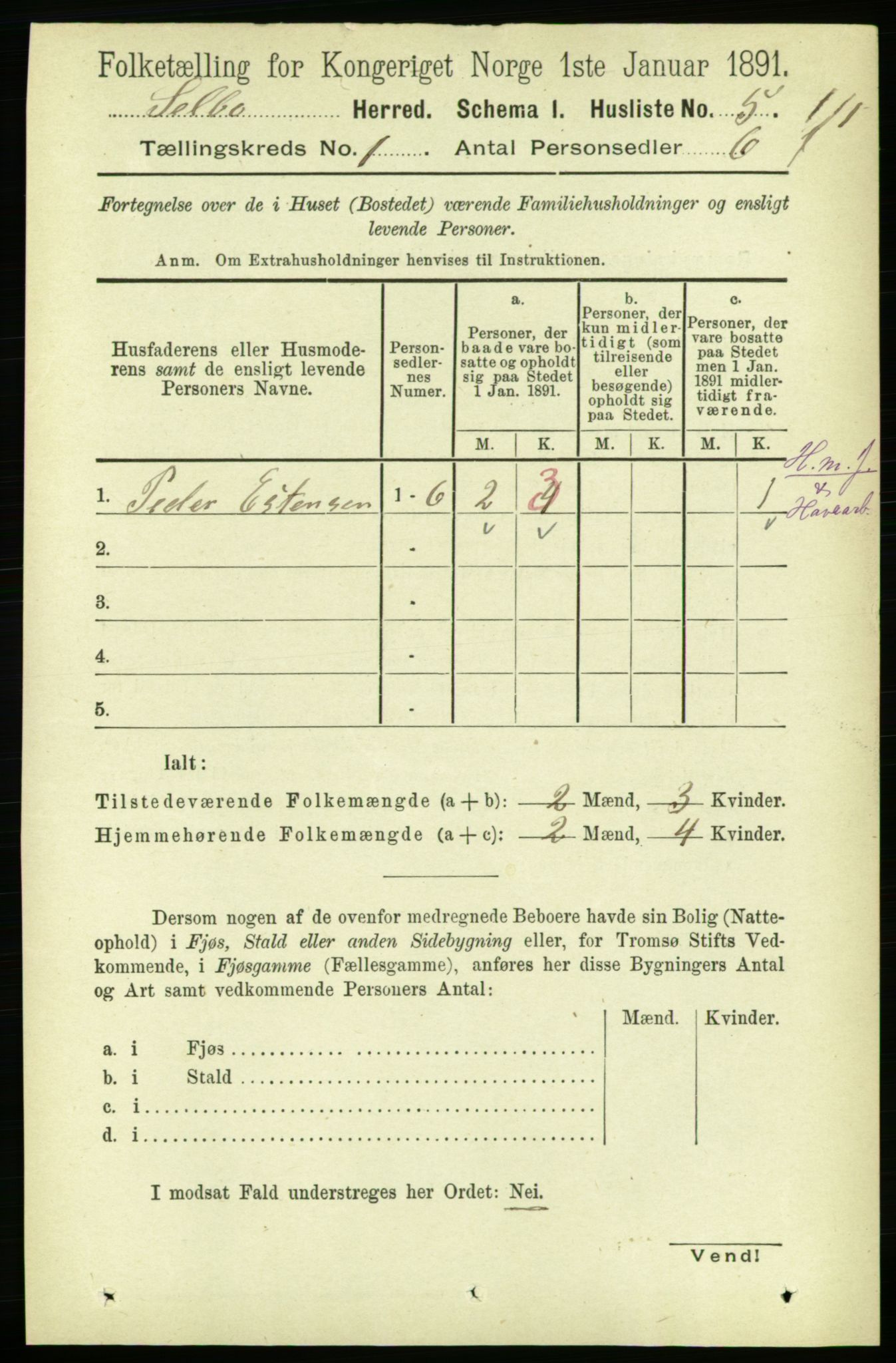 RA, 1891 census for 1664 Selbu, 1891, p. 49