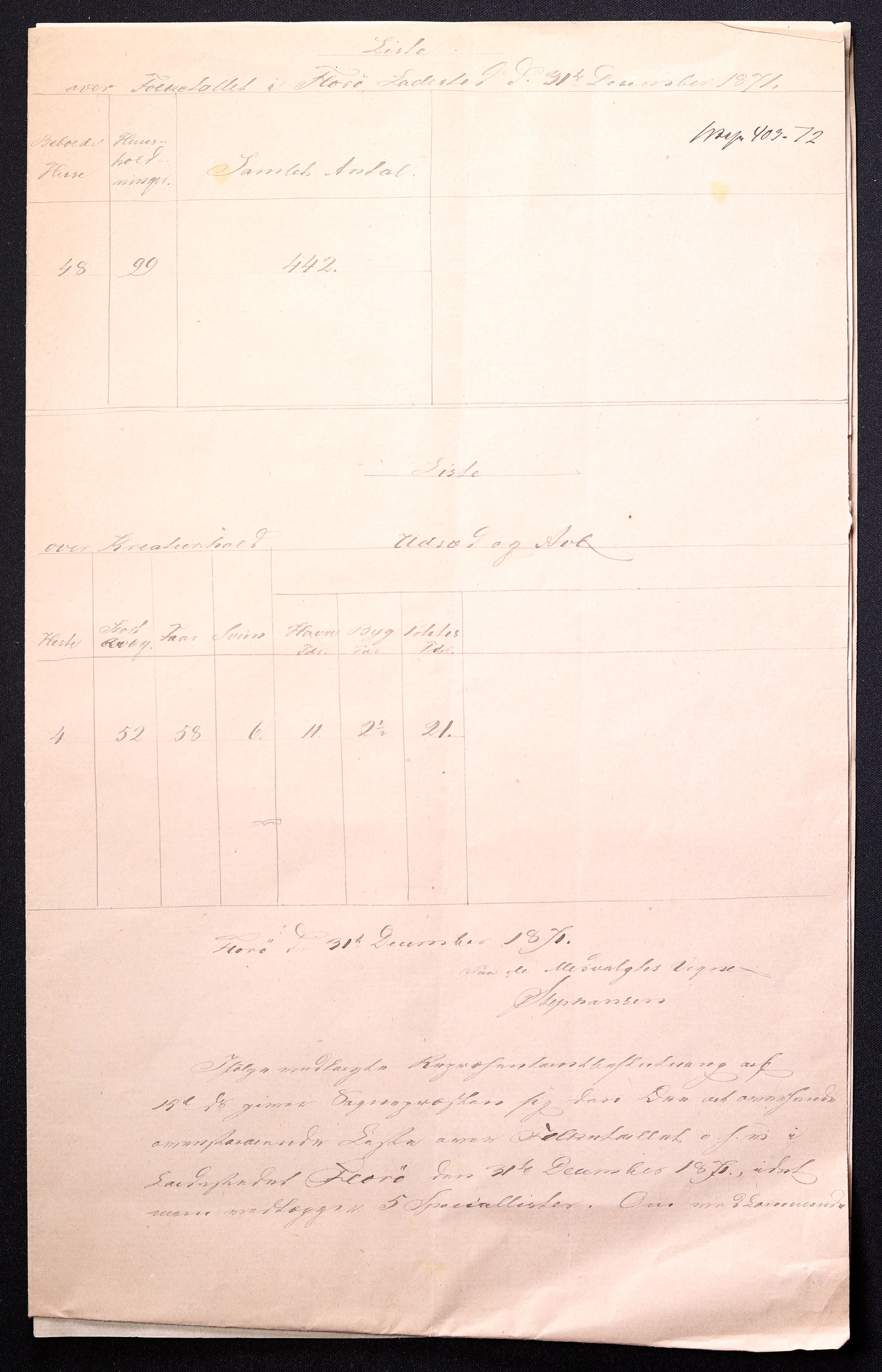 RA, 1871 census for 1401 Florø, 1870-1871, p. 3