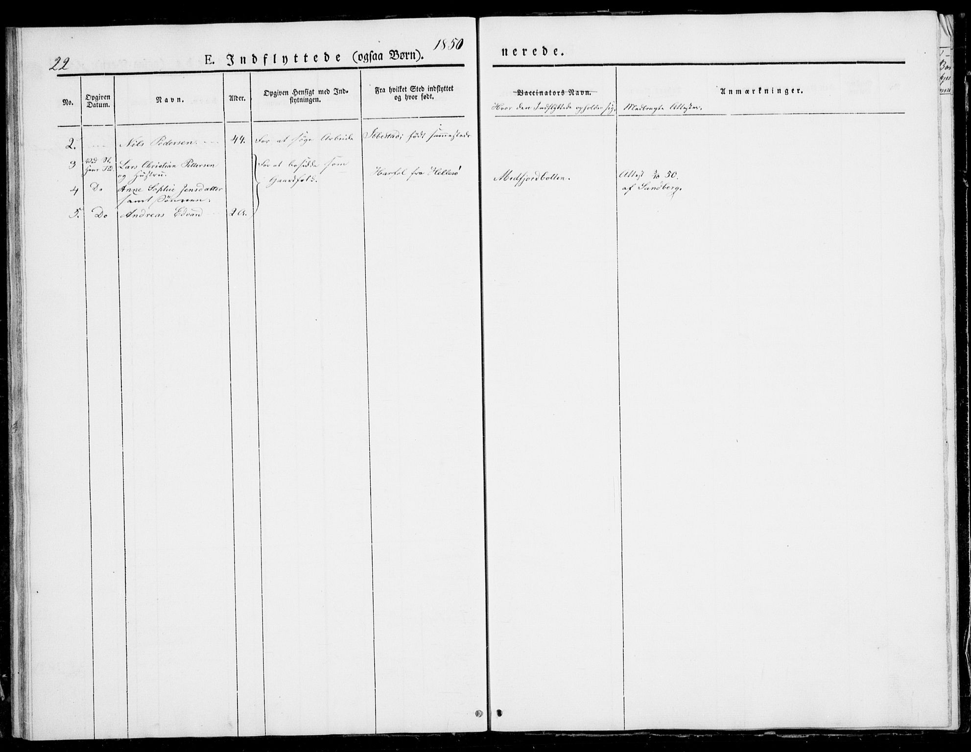 Berg sokneprestkontor, AV/SATØ-S-1318/G/Ga/Gab/L0001klokker: Parish register (copy) no. 1, 1843-1851, p. 22