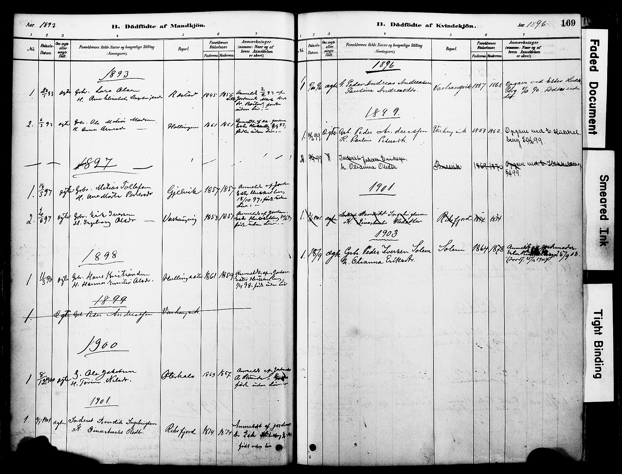 Ministerialprotokoller, klokkerbøker og fødselsregistre - Møre og Romsdal, AV/SAT-A-1454/560/L0721: Parish register (official) no. 560A05, 1878-1917, p. 169