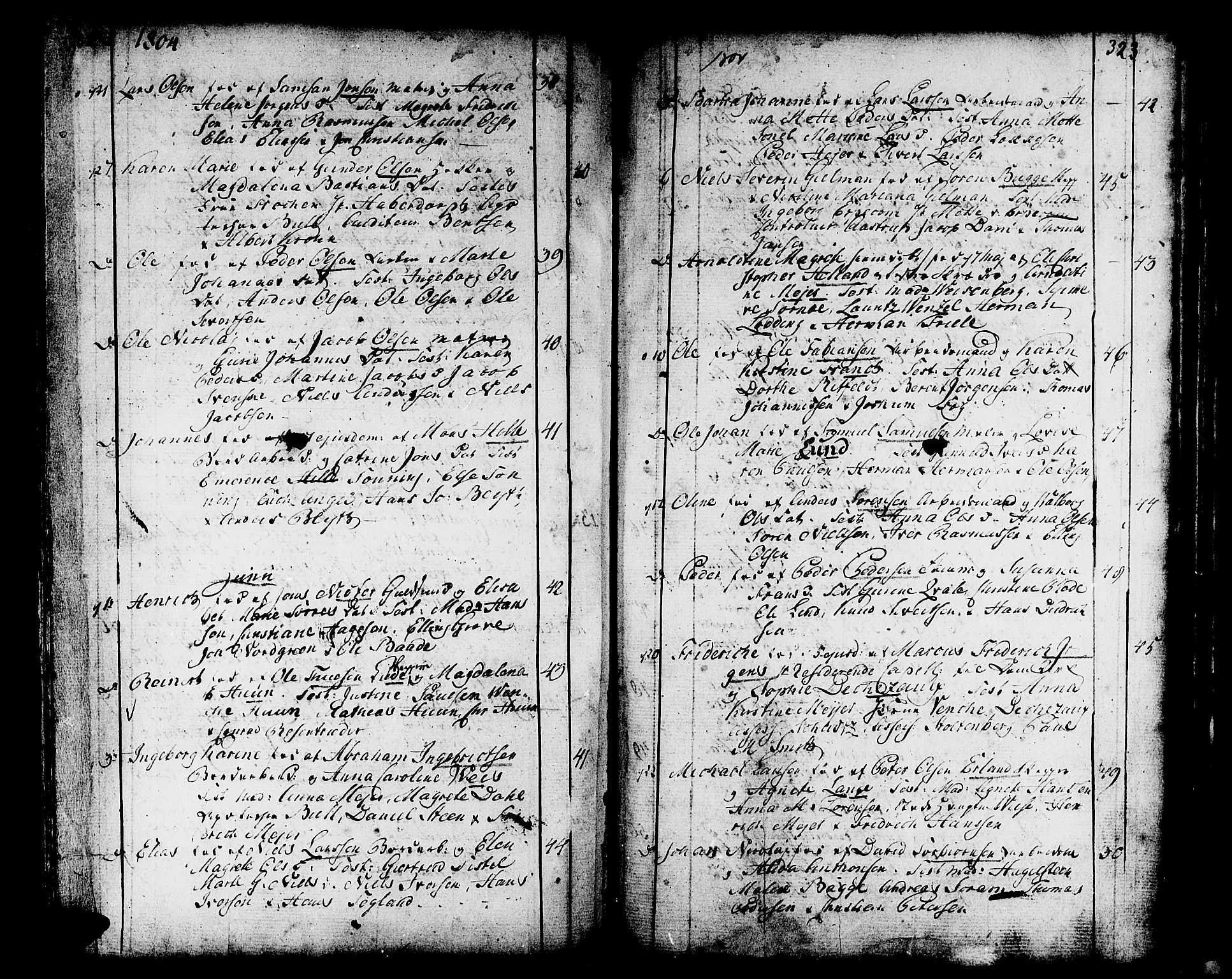 Domkirken sokneprestembete, AV/SAB-A-74801/H/Haa/L0004: Parish register (official) no. A 4, 1763-1820, p. 322-323