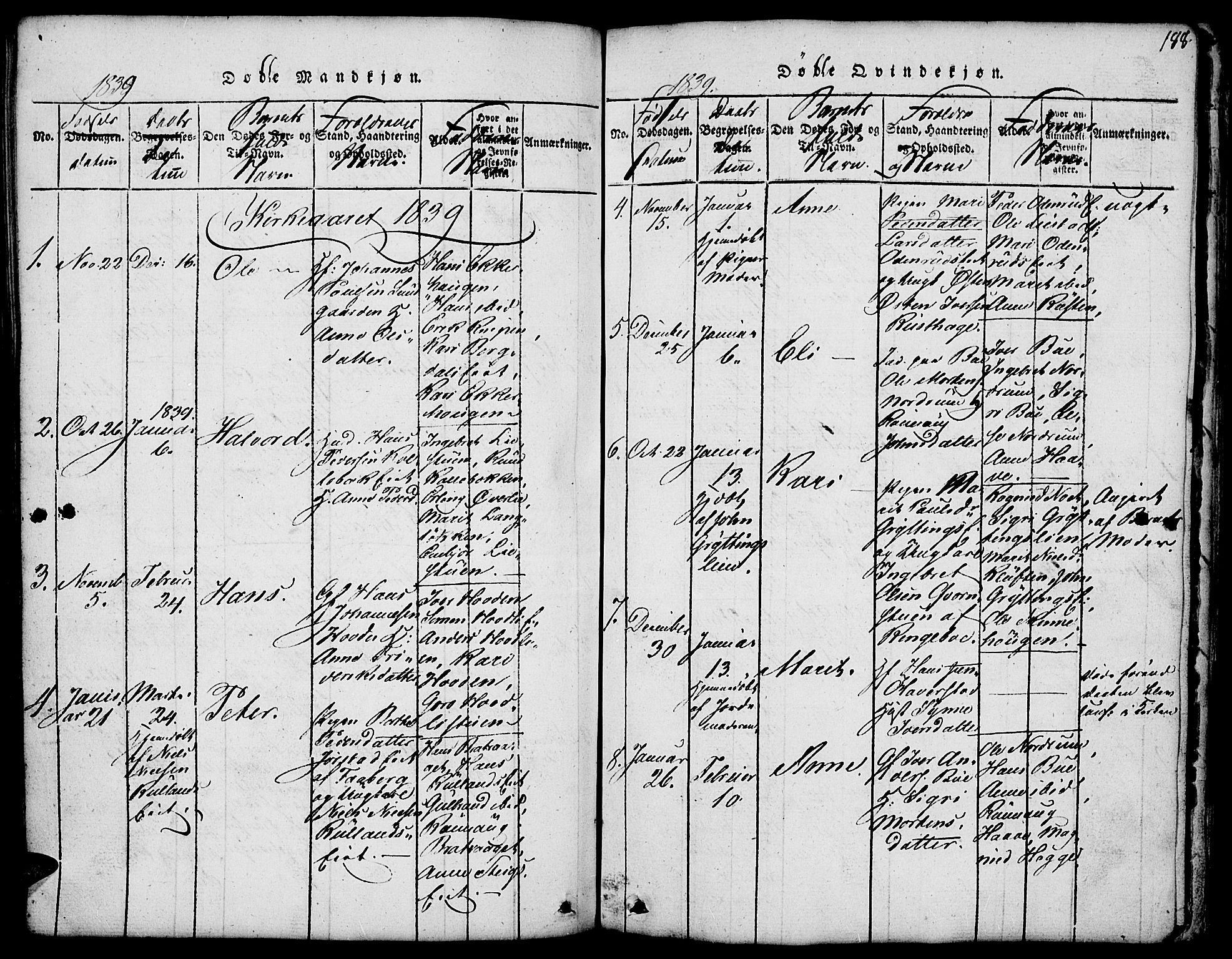 Fron prestekontor, AV/SAH-PREST-078/H/Ha/Hab/L0001: Parish register (copy) no. 1, 1816-1843, p. 188