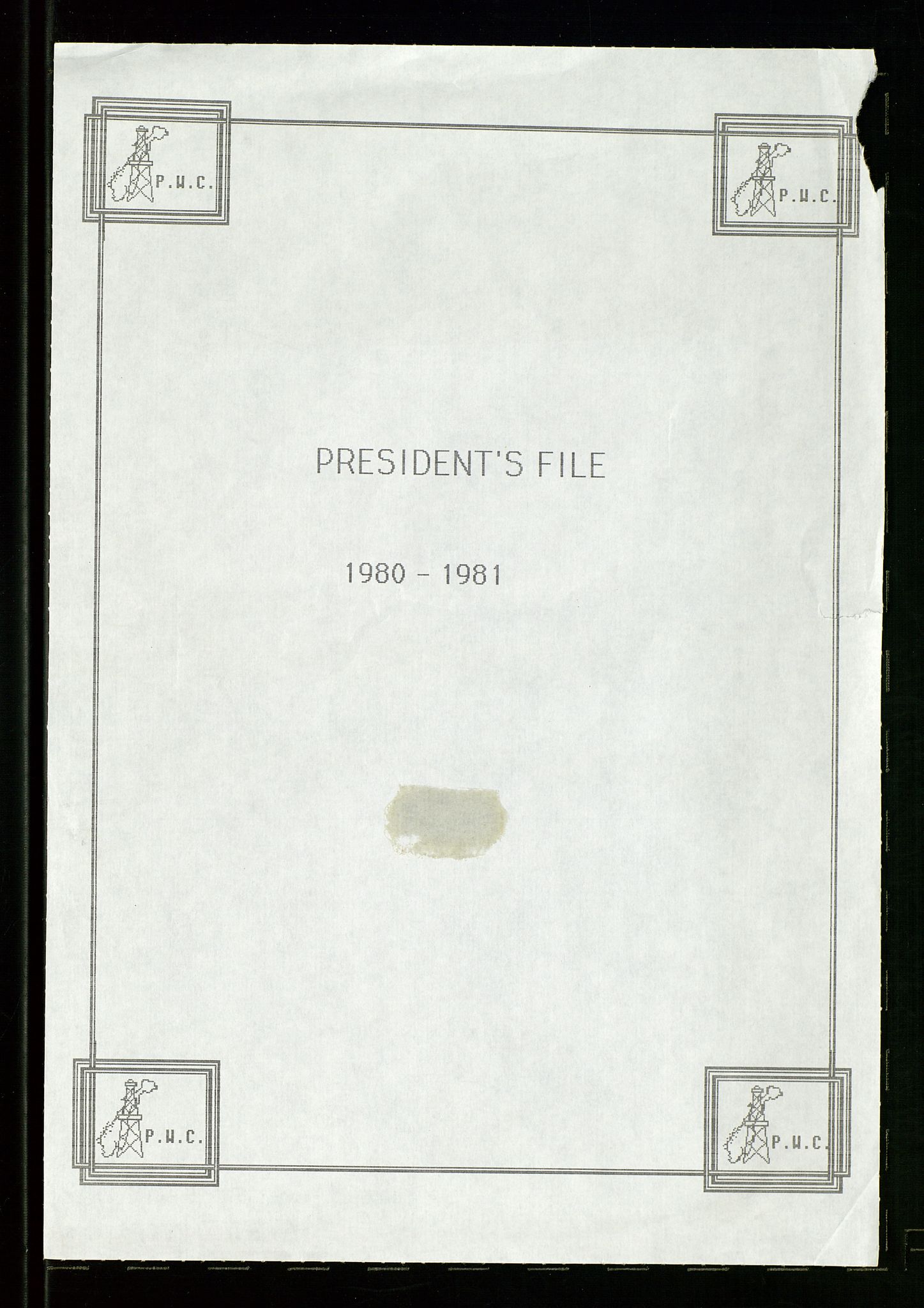 PA 1547 - Petroleum Wives Club, AV/SAST-A-101974/D/Da/L0002: President's file, 1980-1985