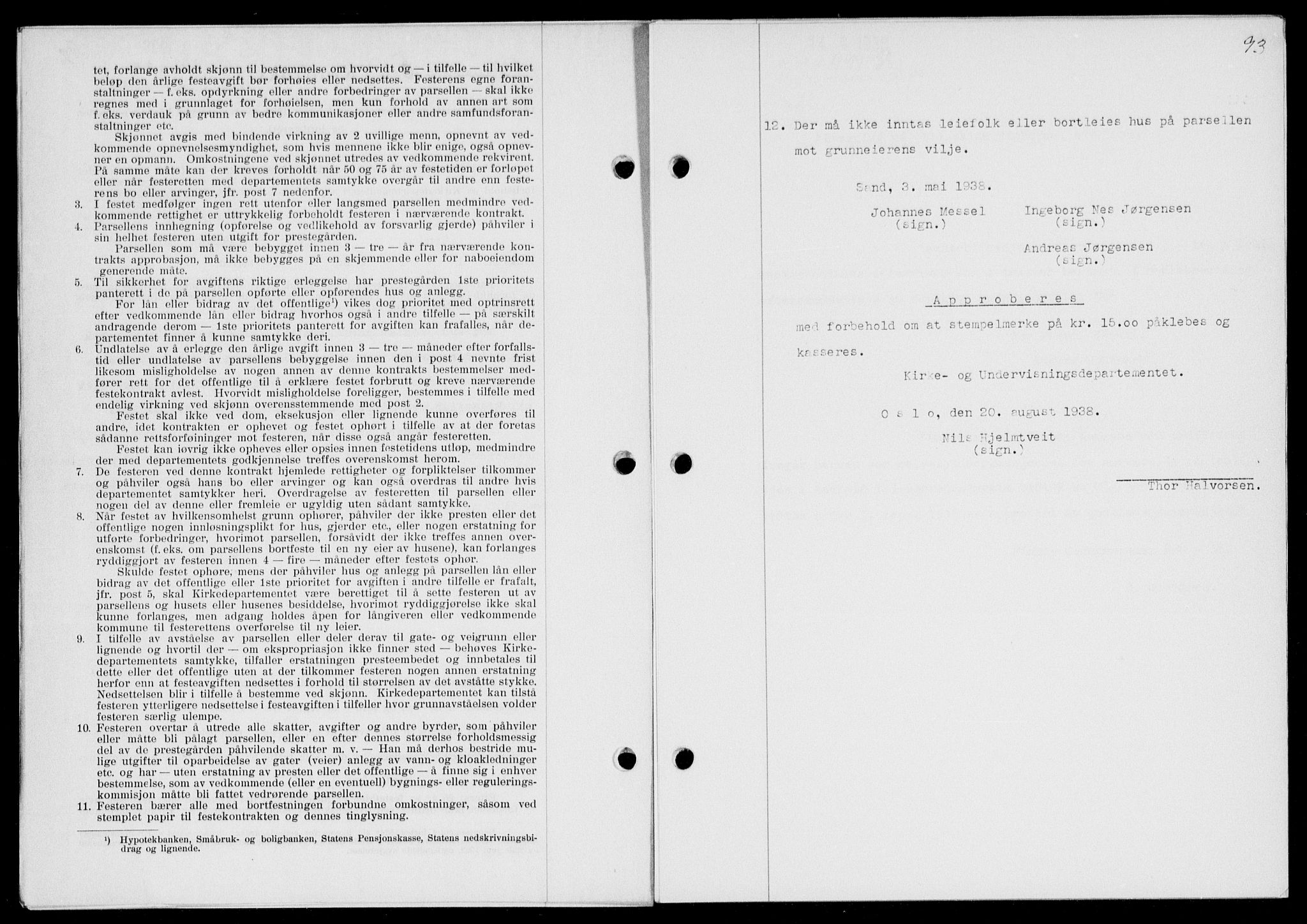 Ryfylke tingrett, AV/SAST-A-100055/001/II/IIB/L0078: Mortgage book no. 57, 1938-1938, Diary no: : 997/1938