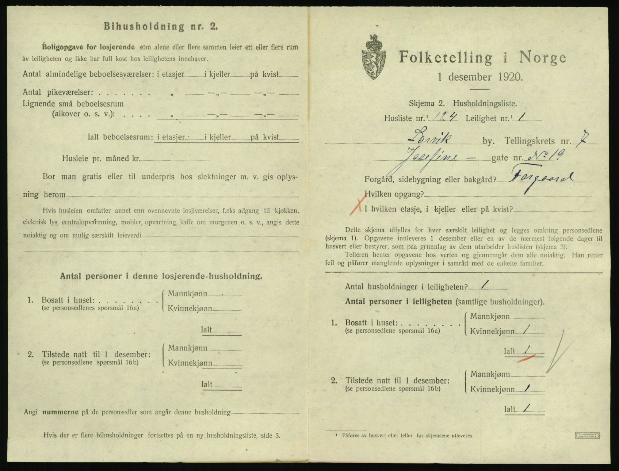 SAKO, 1920 census for Larvik, 1920, p. 6494