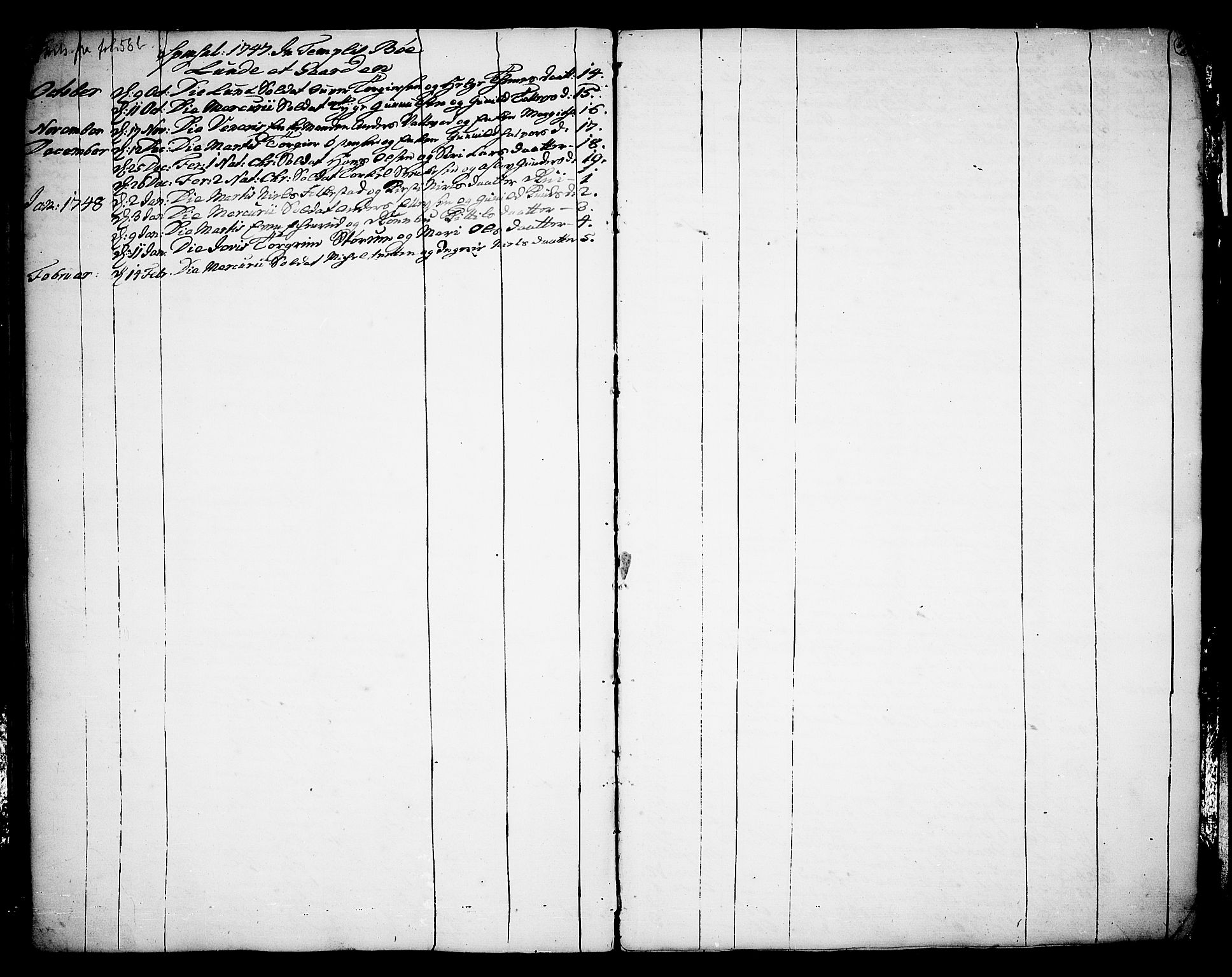 Bø kirkebøker, SAKO/A-257/F/Fa/L0003: Parish register (official) no. 3, 1733-1748, p. 61