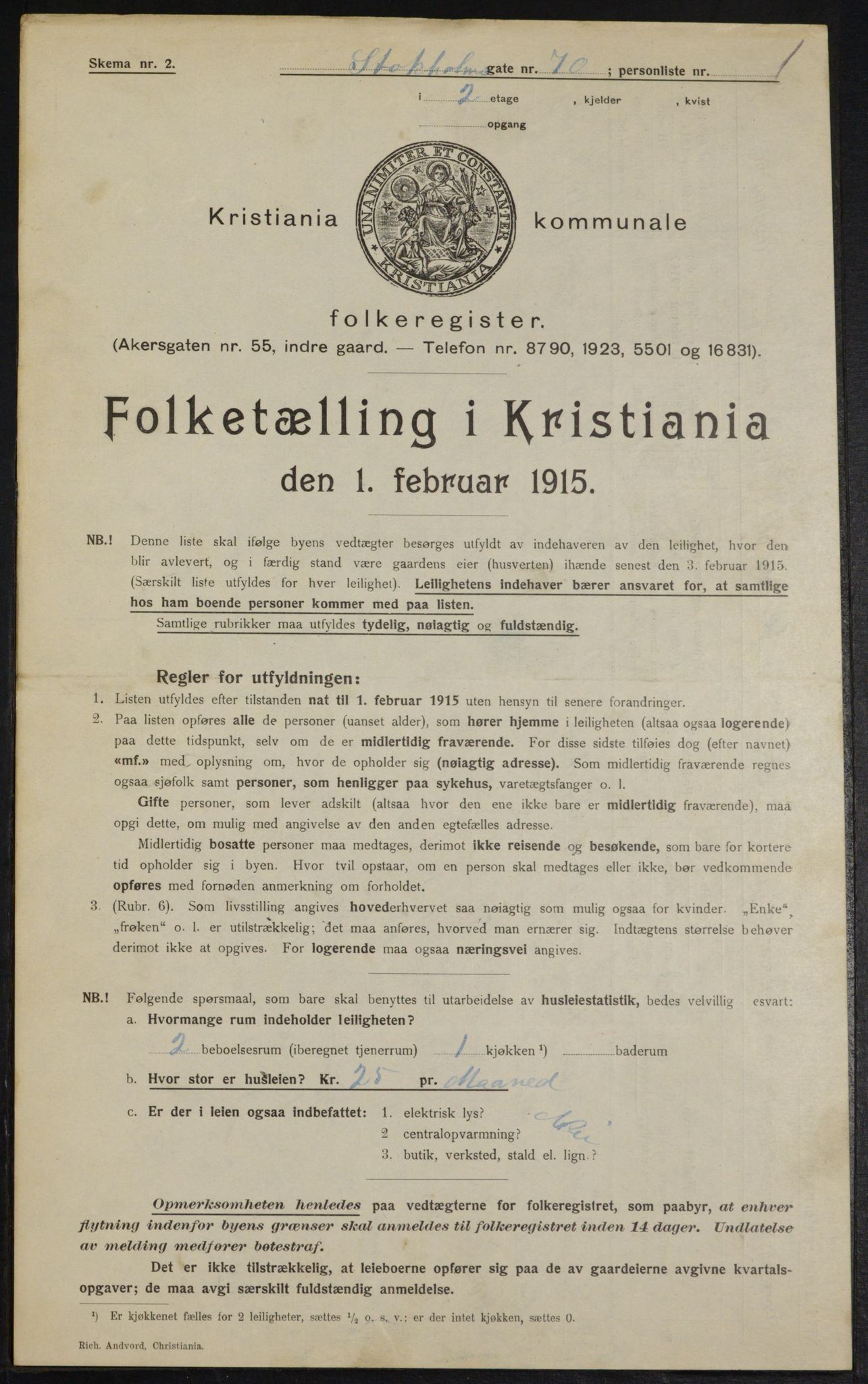 OBA, Municipal Census 1915 for Kristiania, 1915, p. 102696