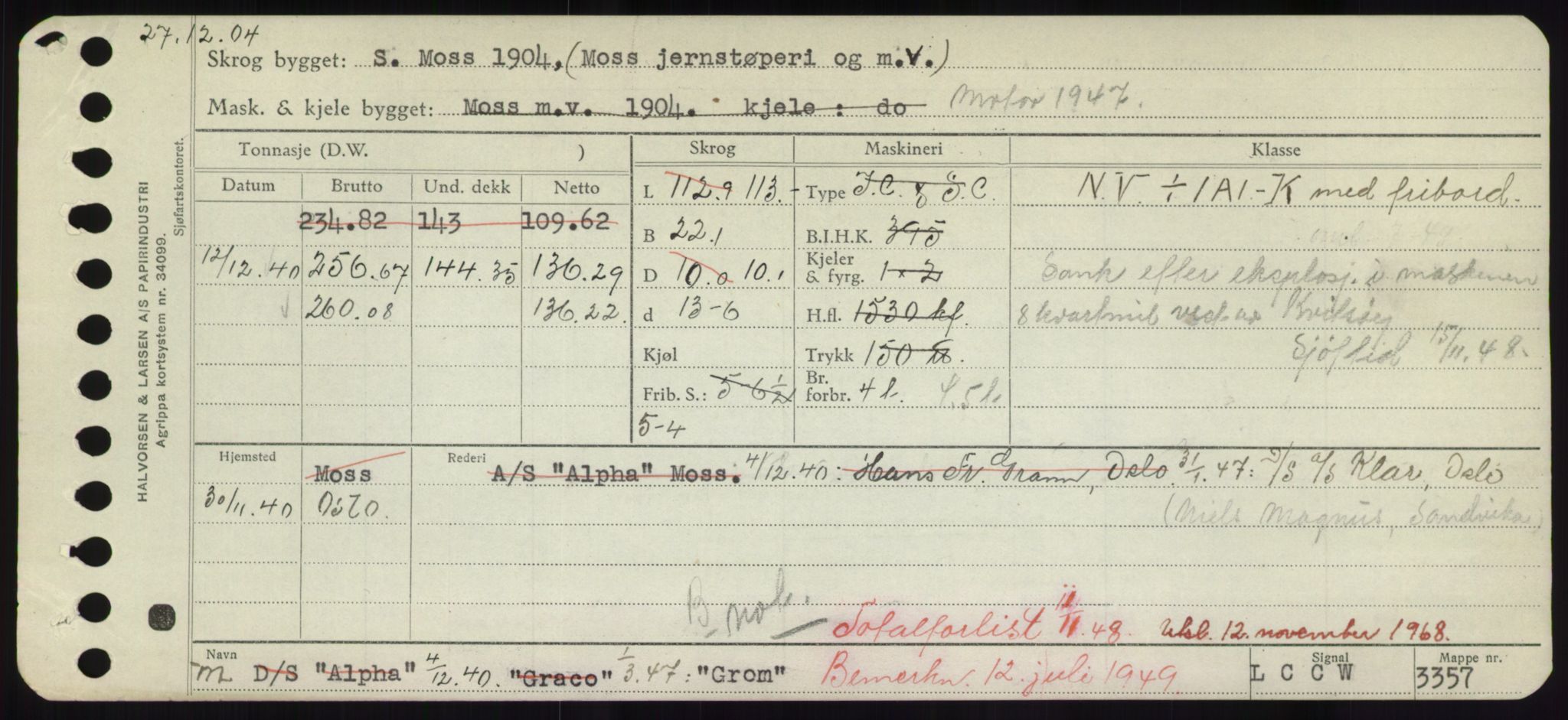 Sjøfartsdirektoratet med forløpere, Skipsmålingen, RA/S-1627/H/Hd/L0013: Fartøy, Gne-Gås, p. 267