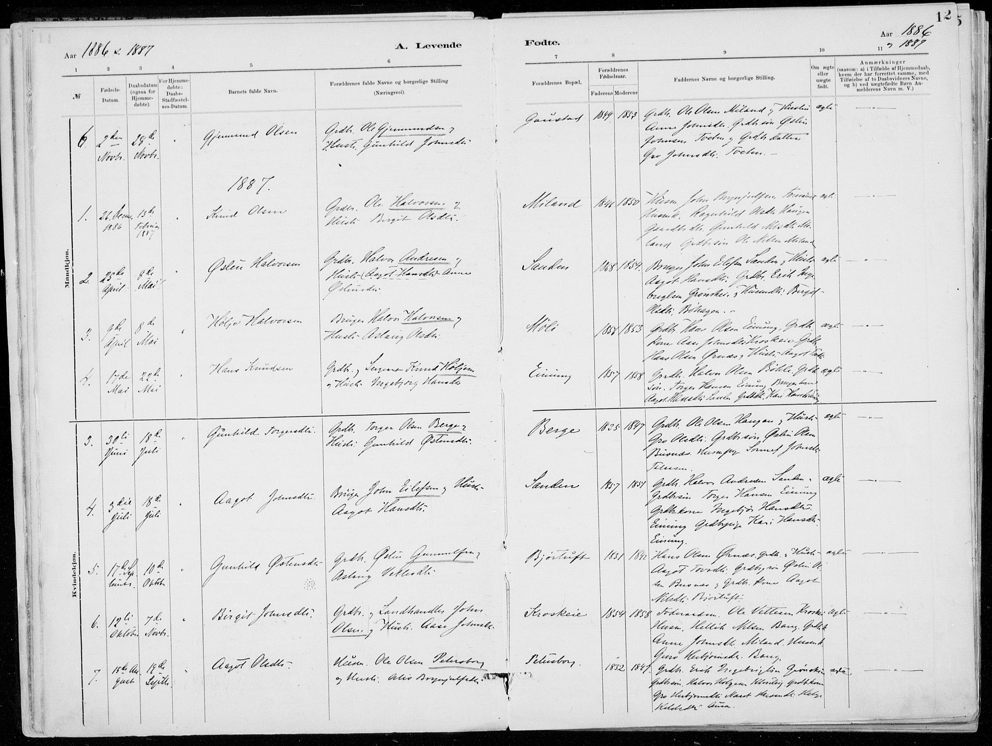 Tinn kirkebøker, SAKO/A-308/F/Fb/L0002: Parish register (official) no. II 2, 1878-1917, p. 12