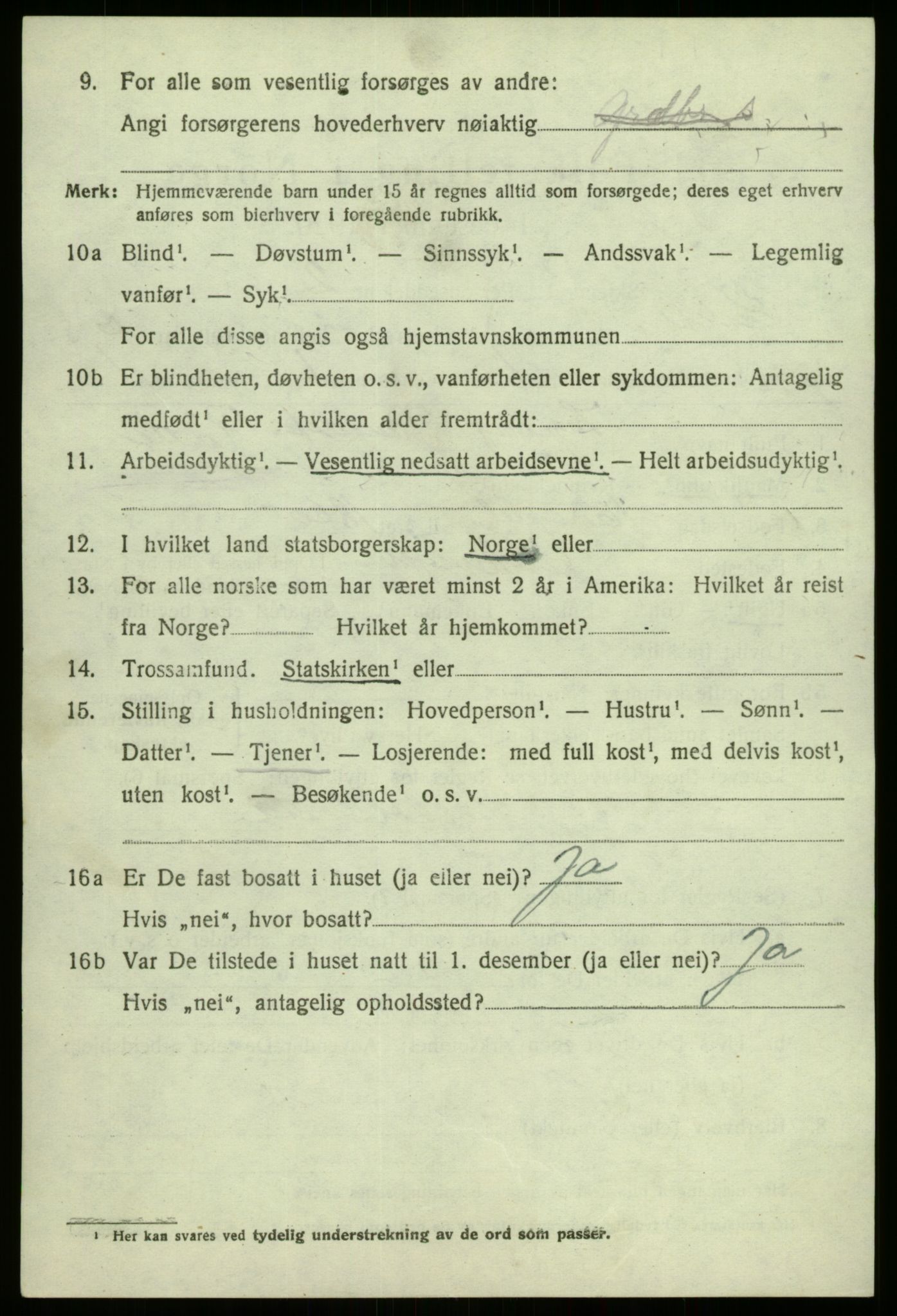 SAB, 1920 census for Lavik, 1920, p. 931