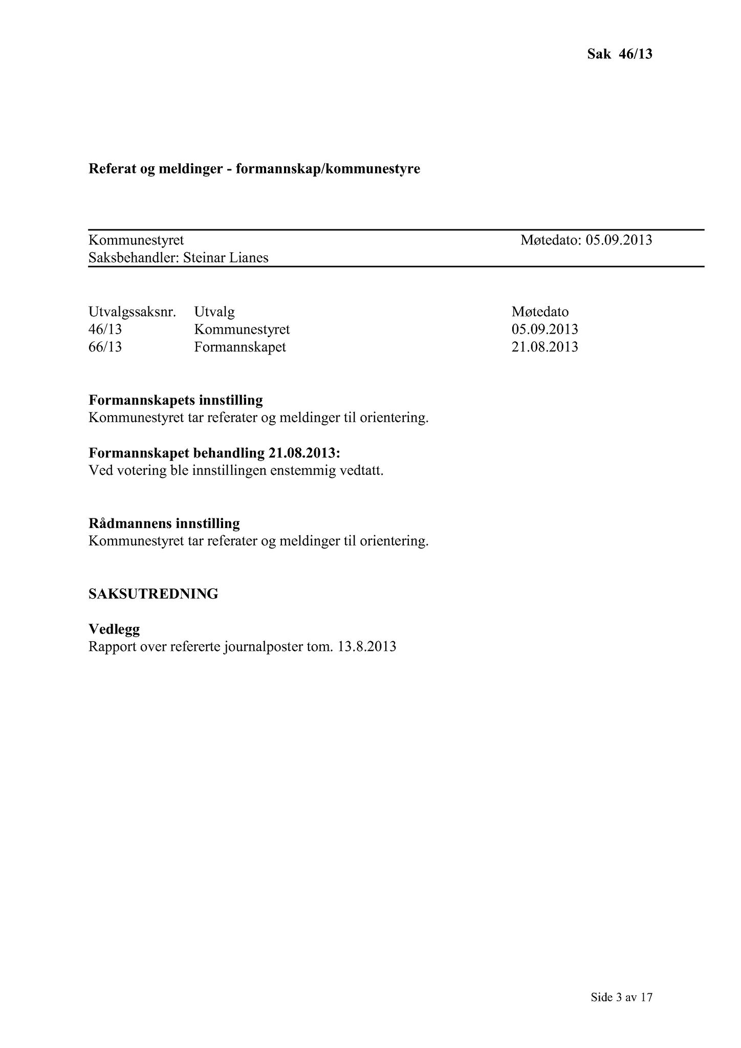 Klæbu Kommune, TRKO/KK/01-KS/L006: Kommunestyret - Møtedokumenter, 2013, p. 992