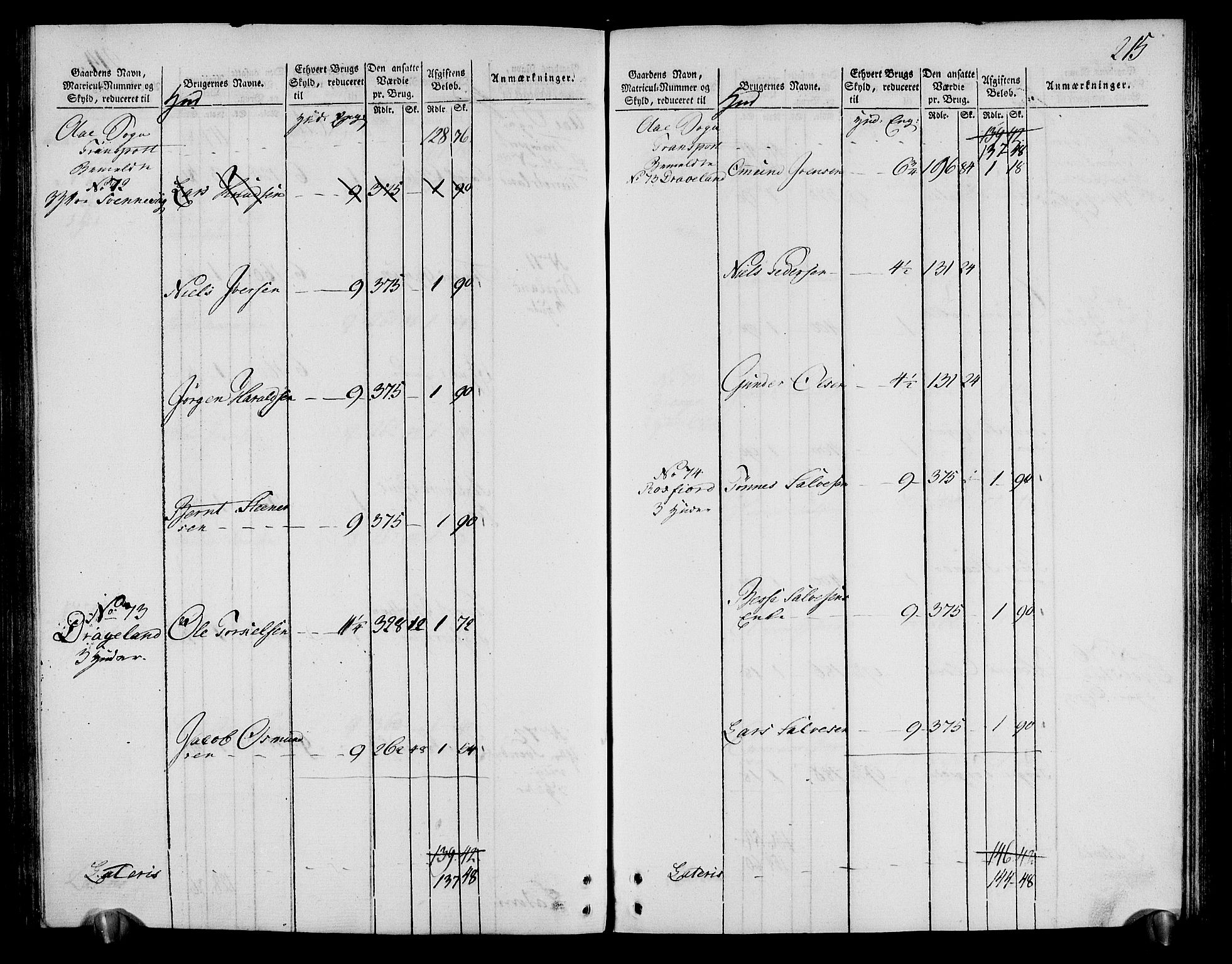 Rentekammeret inntil 1814, Realistisk ordnet avdeling, AV/RA-EA-4070/N/Ne/Nea/L0095: Lista fogderi. Oppebørselsregister, 1803-1804, p. 221