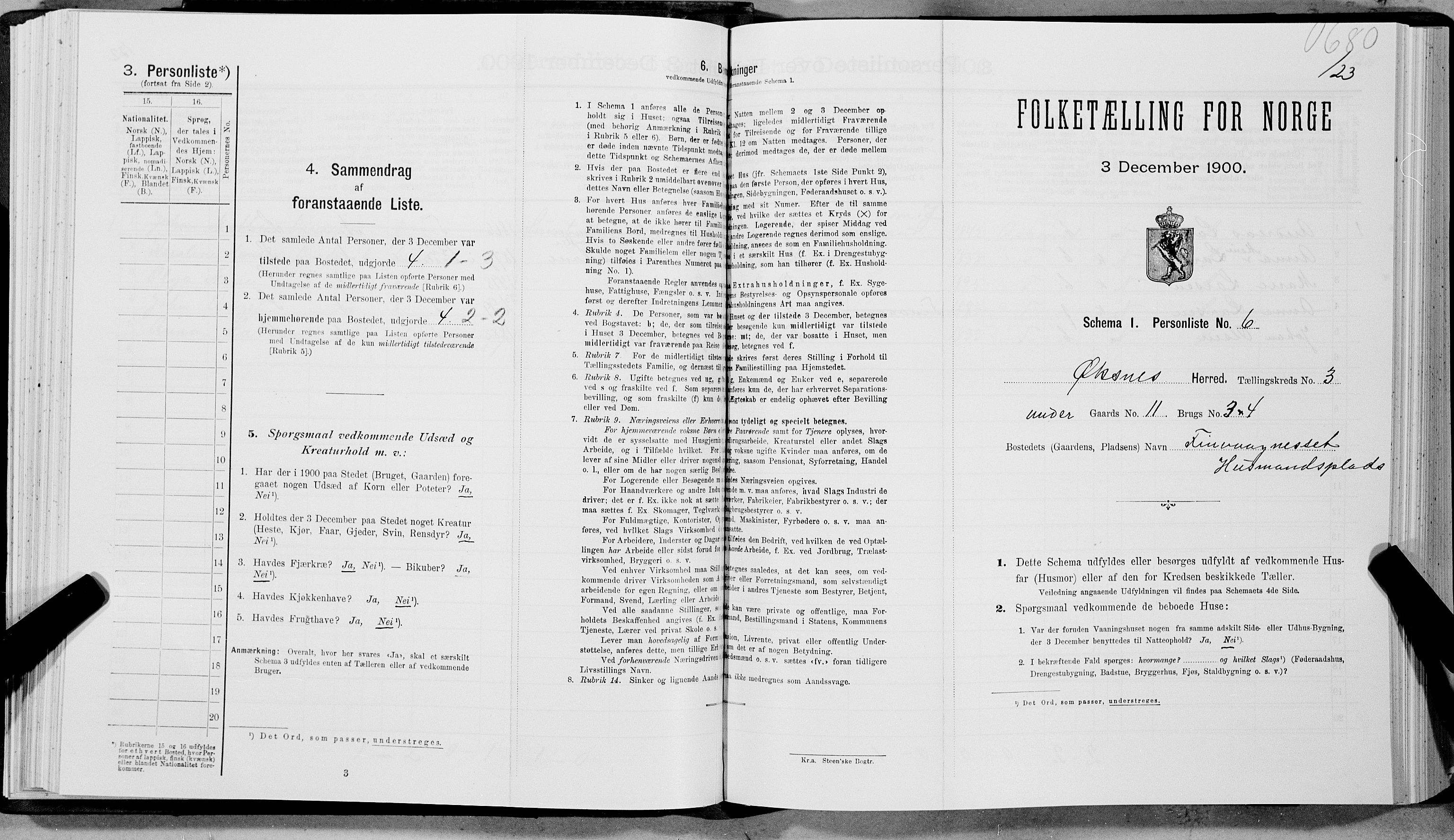 SAT, 1900 census for Øksnes, 1900, p. 145