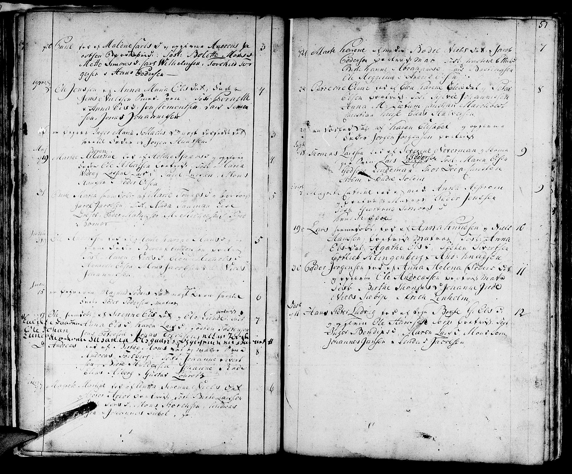 Domkirken sokneprestembete, SAB/A-74801/H/Haa/L0004: Parish register (official) no. A 4, 1763-1820, p. 51