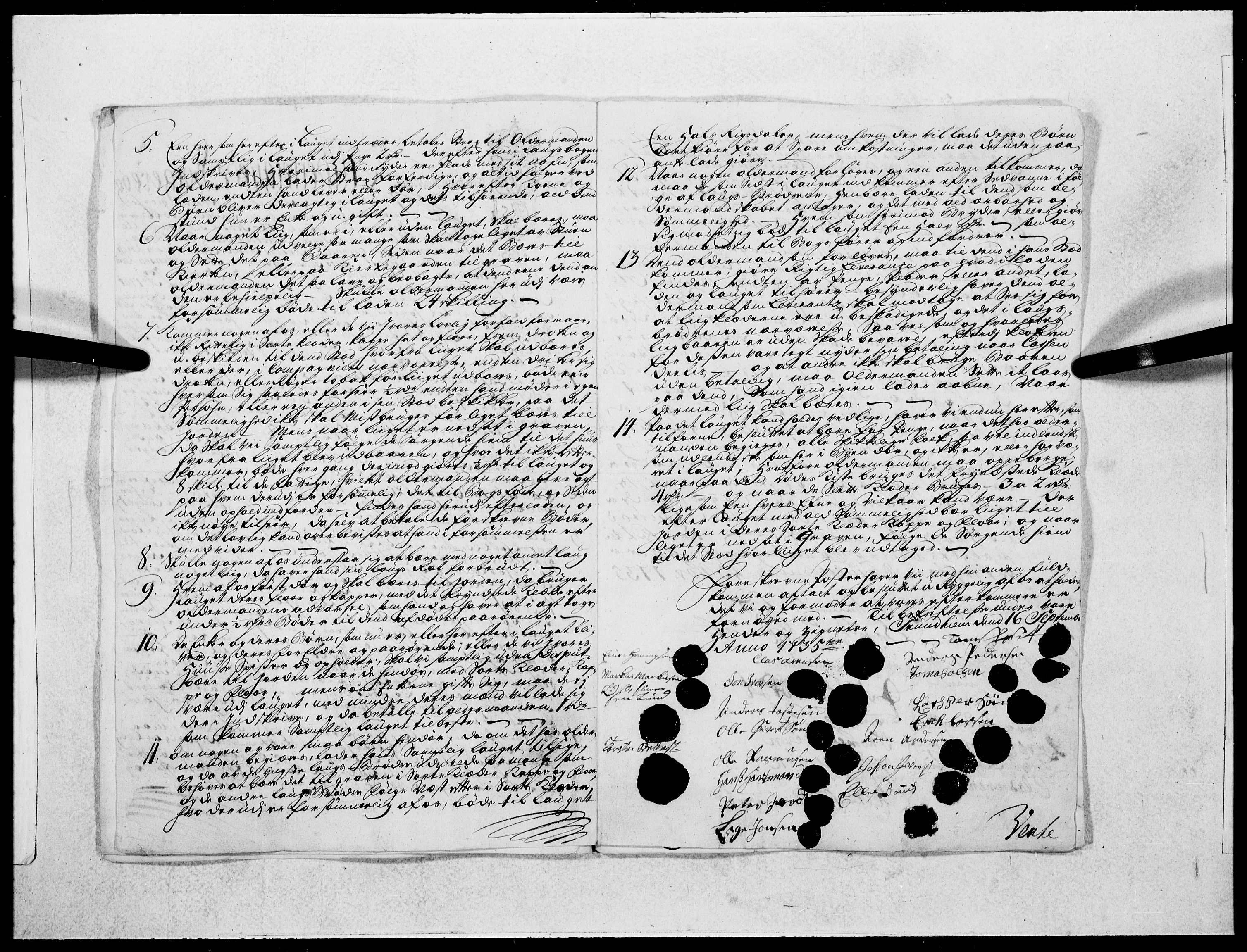 Danske Kanselli 1572-1799, AV/RA-EA-3023/F/Fc/Fcc/Fcca/L0122: Norske innlegg 1572-1799, 1736, p. 15