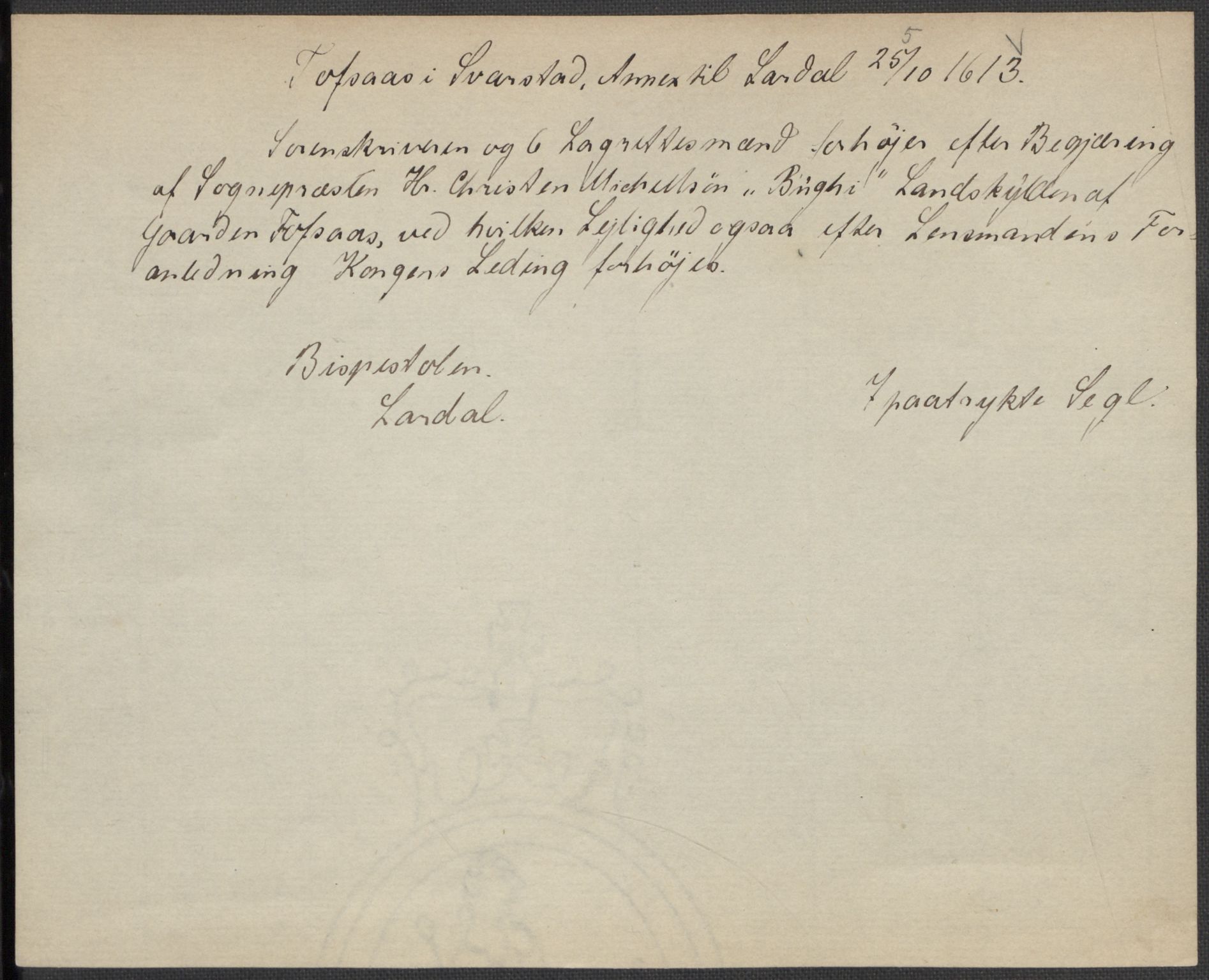 Riksarkivets diplomsamling, RA/EA-5965/F15/L0025: Prestearkiv - Vestfold, 1572-1782, p. 72