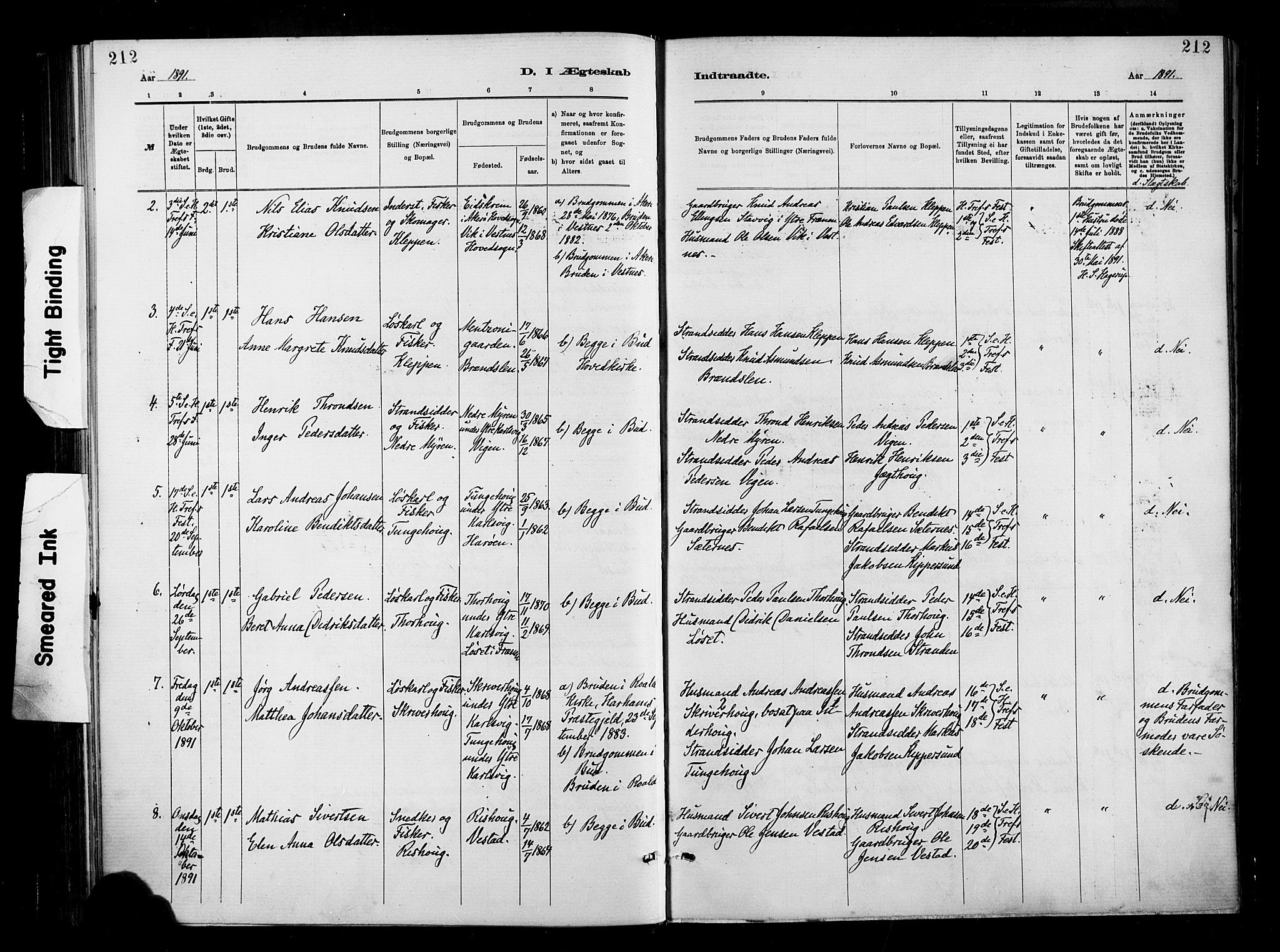 Ministerialprotokoller, klokkerbøker og fødselsregistre - Møre og Romsdal, SAT/A-1454/566/L0769: Parish register (official) no. 566A08, 1881-1903, p. 212