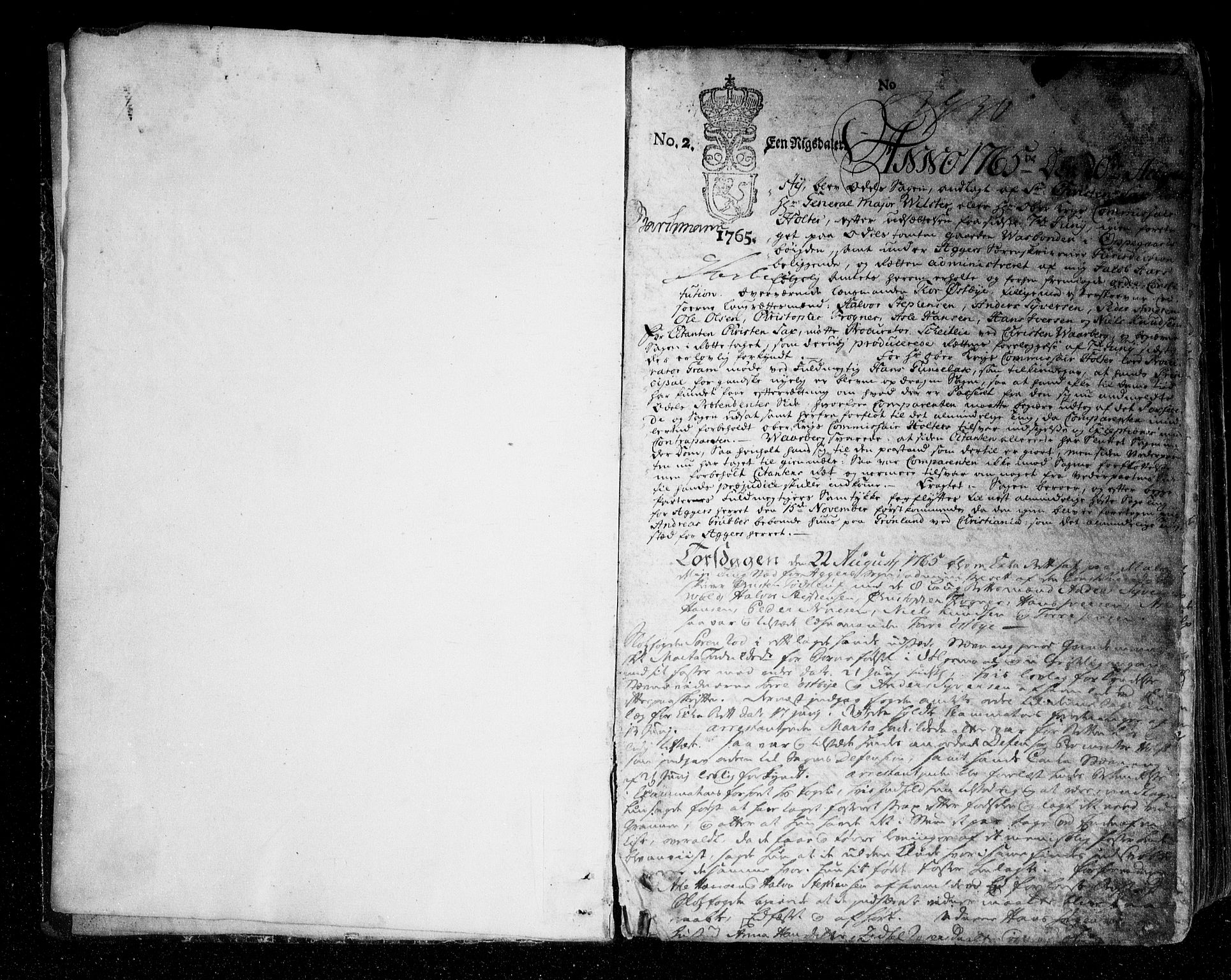 Aker sorenskriveri, SAO/A-10895/F/Fb/L0043: Tingbok, 1765-1773, p. 0b-1a