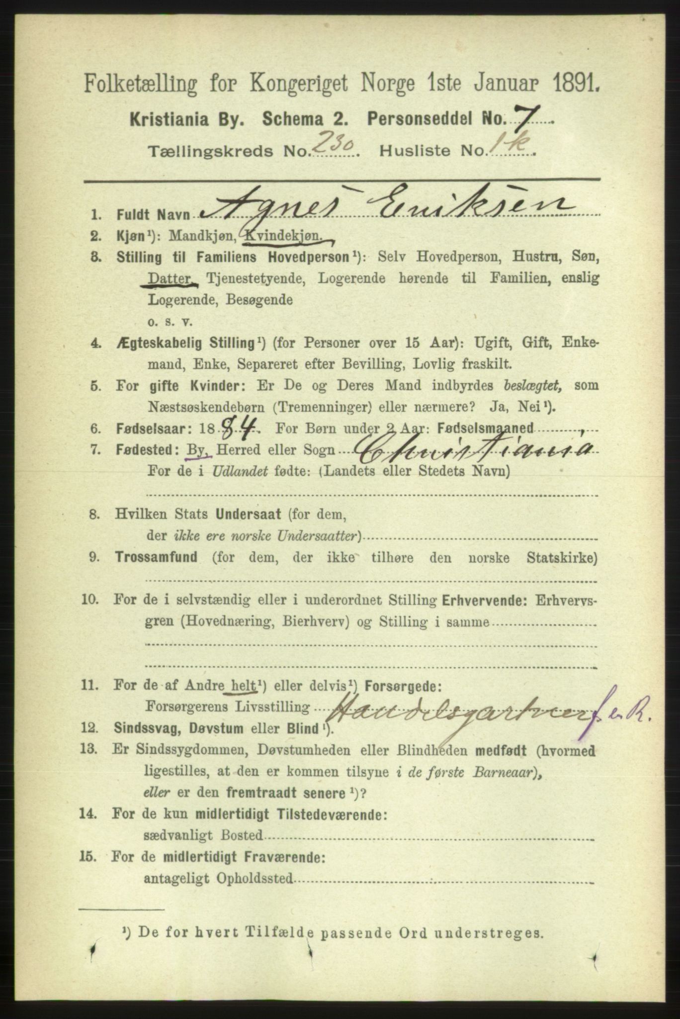 RA, 1891 census for 0301 Kristiania, 1891, p. 142240
