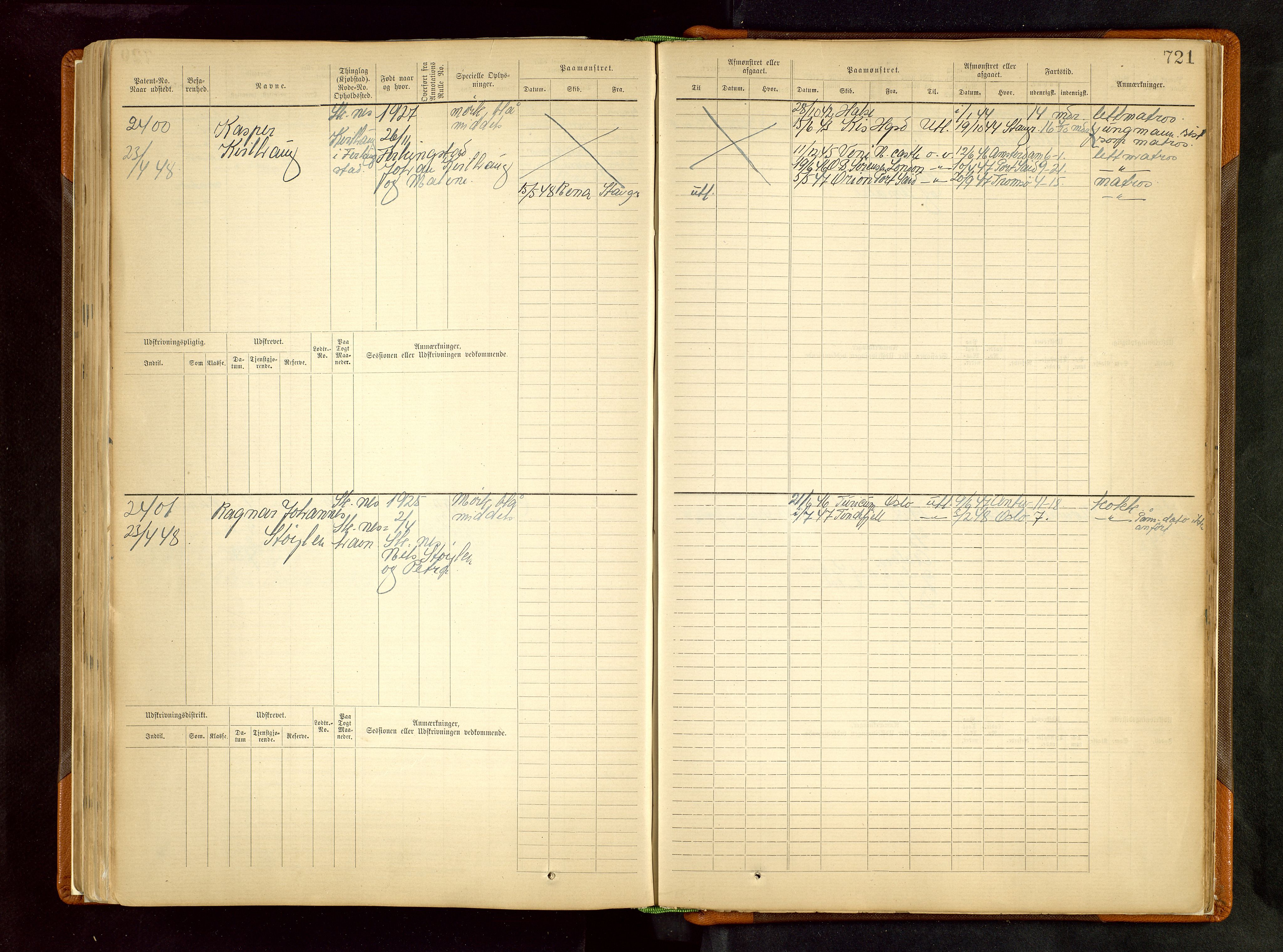 Haugesund sjømannskontor, AV/SAST-A-102007/F/Fb/Fbb/L0002: Sjøfartsrulle Skudenes kretsnr. 959-2439, 1860-1948, p. 721