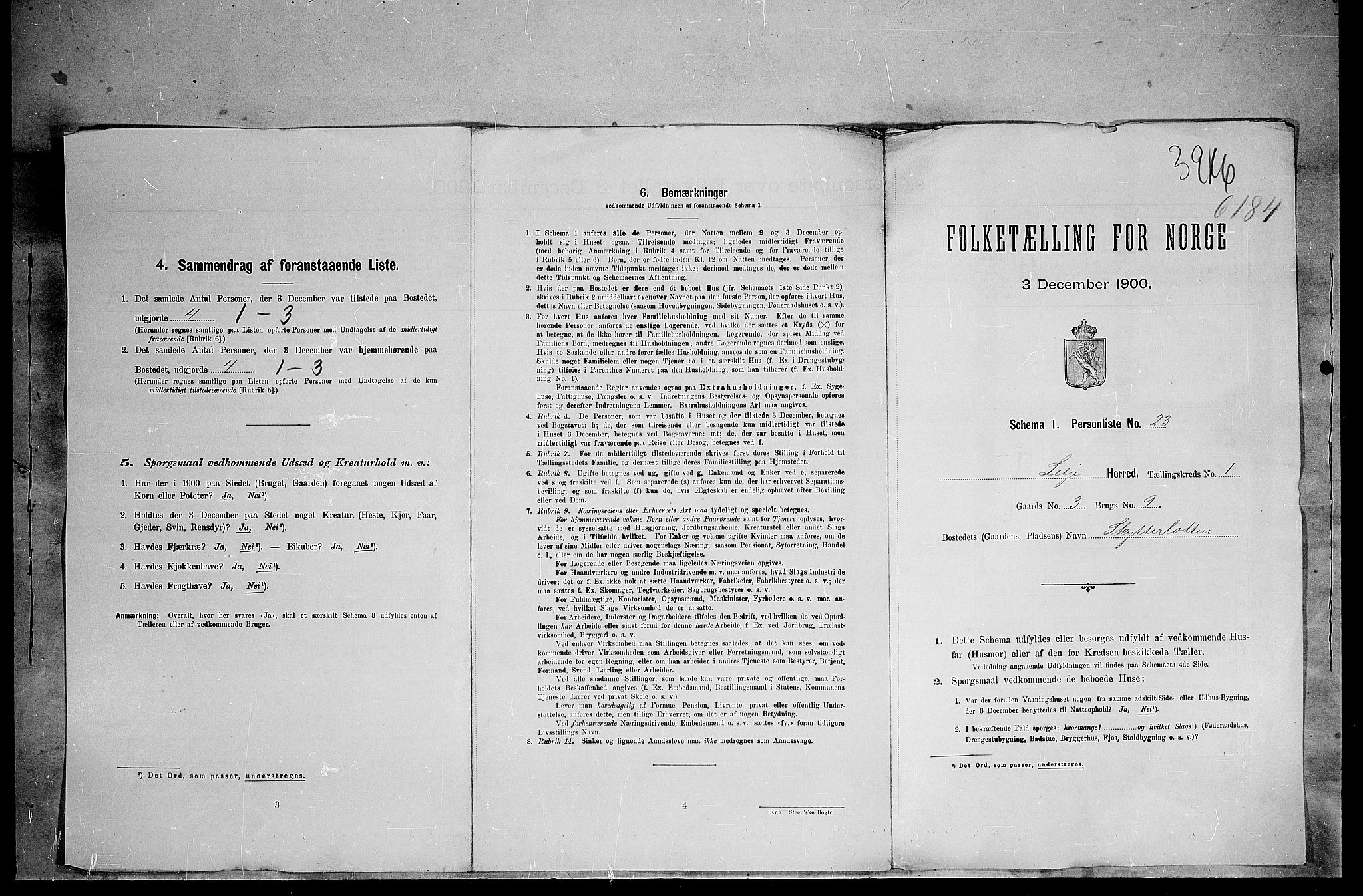 SAH, 1900 census for Lesja, 1900, p. 42