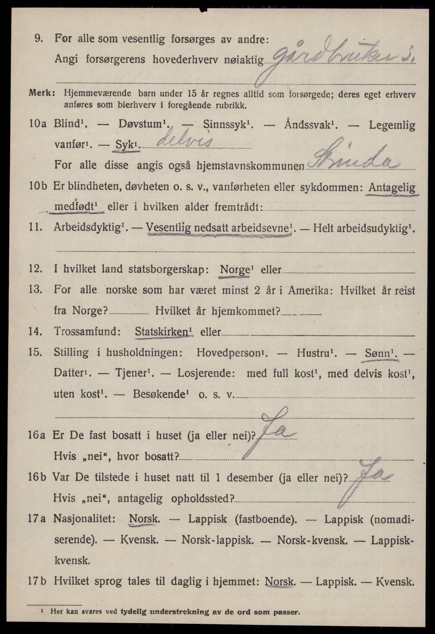 SAT, 1920 census for Strinda, 1920, p. 25571