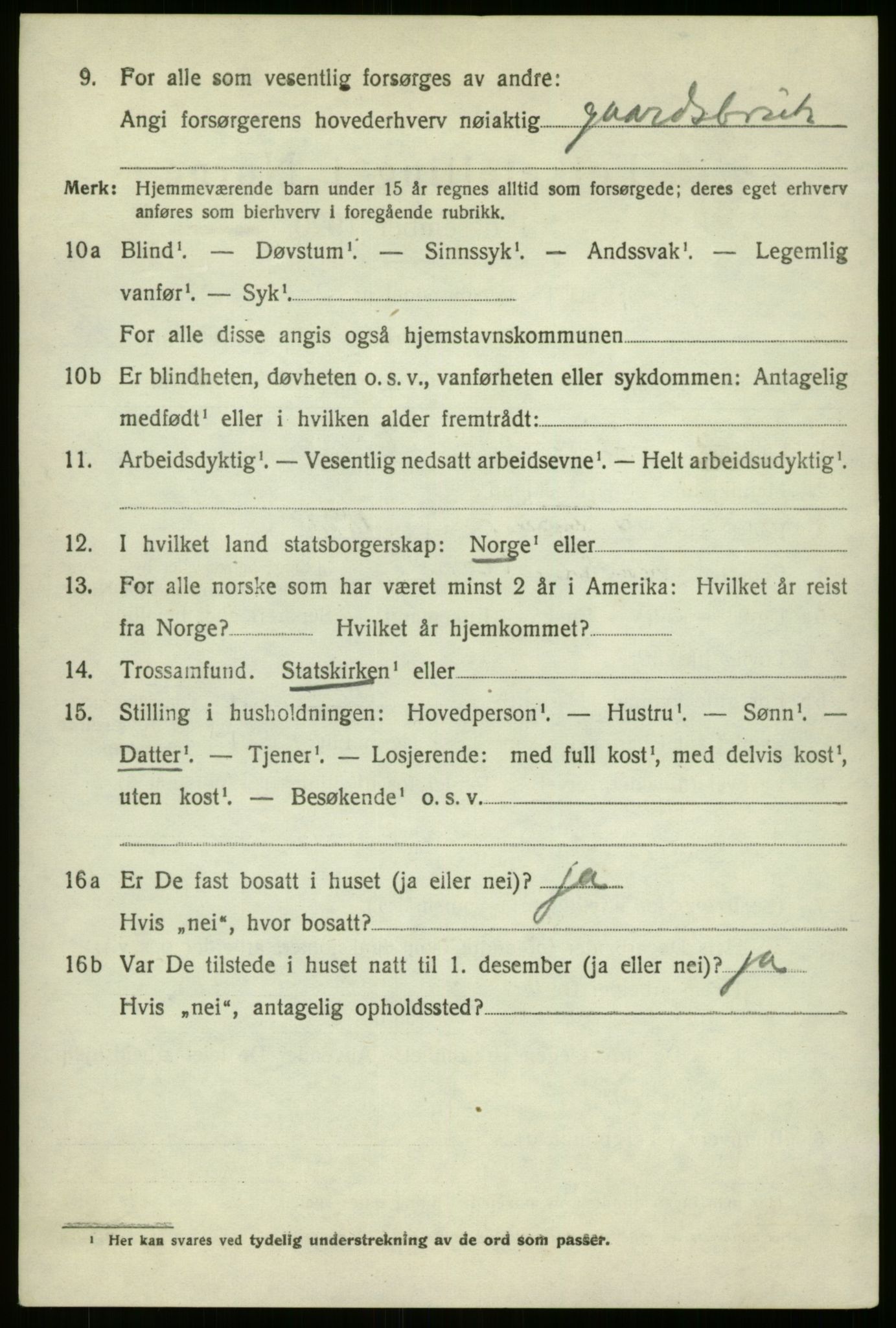 SAB, 1920 census for Vevring, 1920, p. 2531