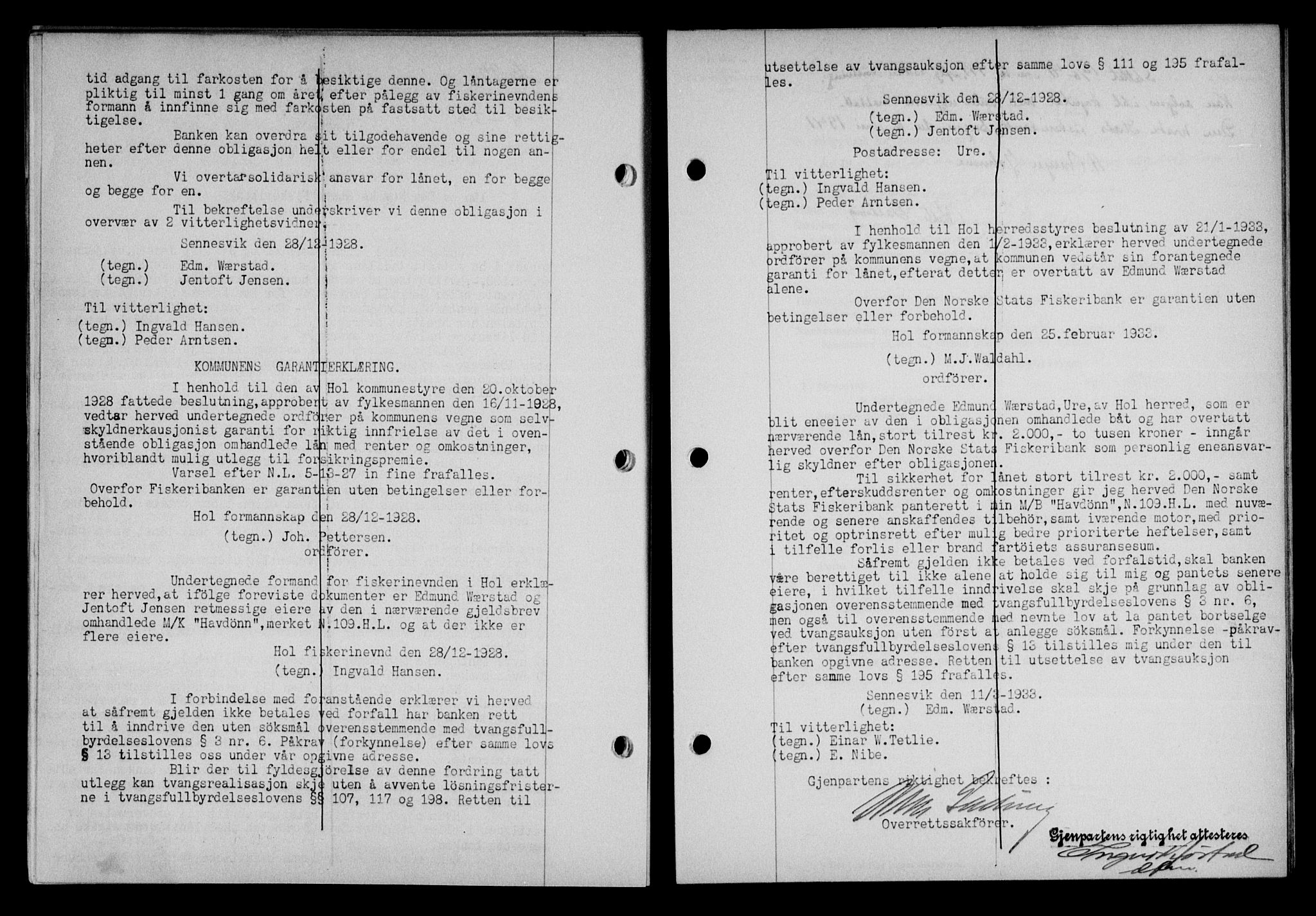 Lofoten sorenskriveri, AV/SAT-A-0017/1/2/2C/L0027b: Mortgage book no. 27b, 1933-1933, Deed date: 01.04.1933