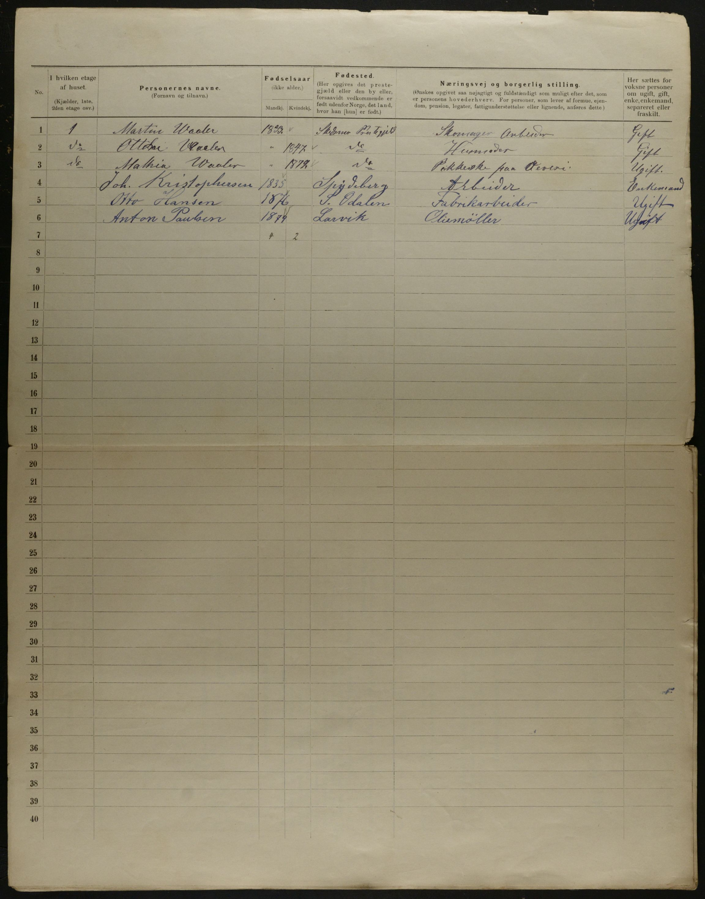 OBA, Municipal Census 1901 for Kristiania, 1901, p. 19928