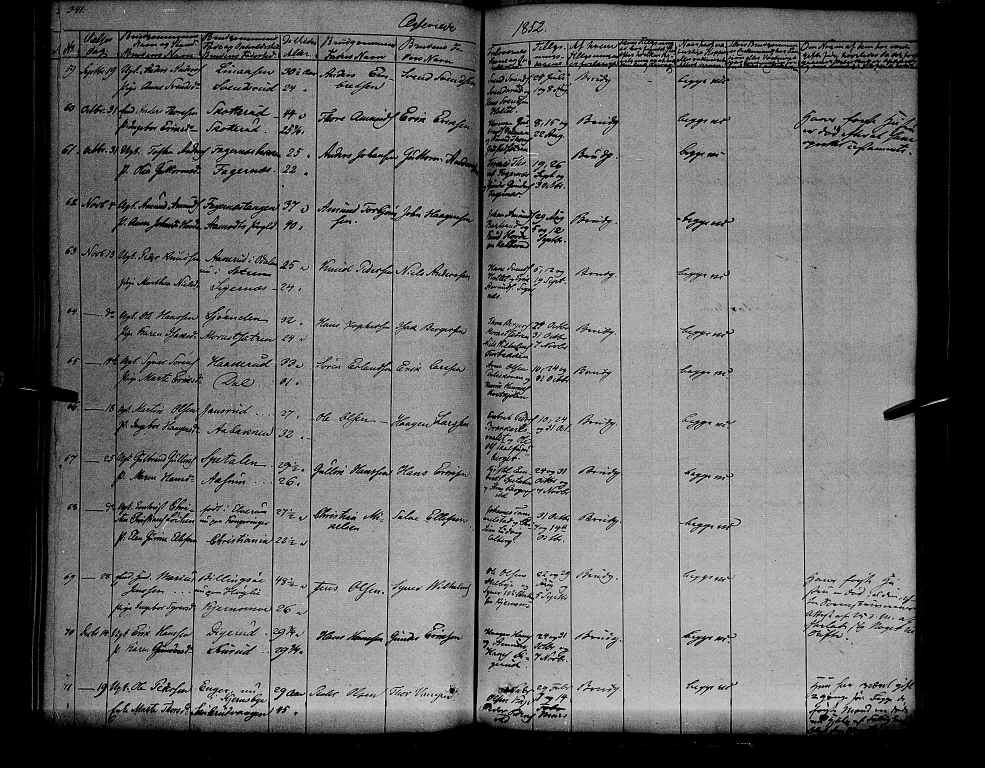 Vinger prestekontor, AV/SAH-PREST-024/H/Ha/Haa/L0009: Parish register (official) no. 9, 1847-1855, p. 341