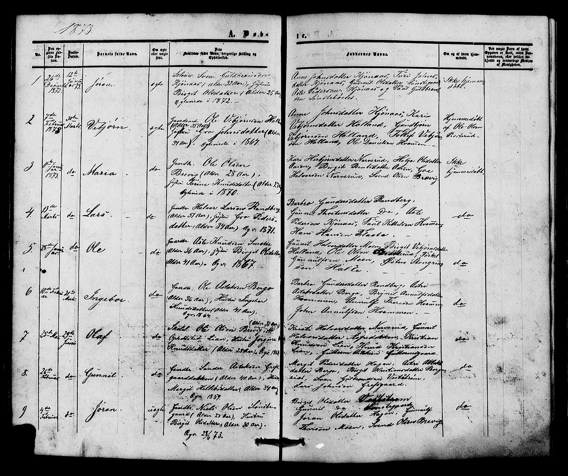 Nore kirkebøker, AV/SAKO-A-238/G/Gc/L0001: Parish register (copy) no. III 1, 1851-1877