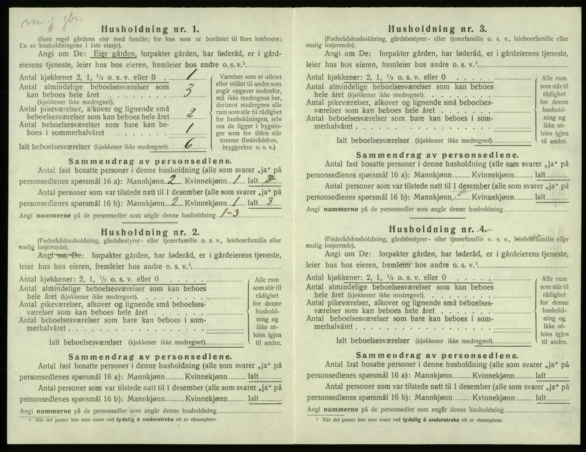 SAB, 1920 census for Moster, 1920, p. 108