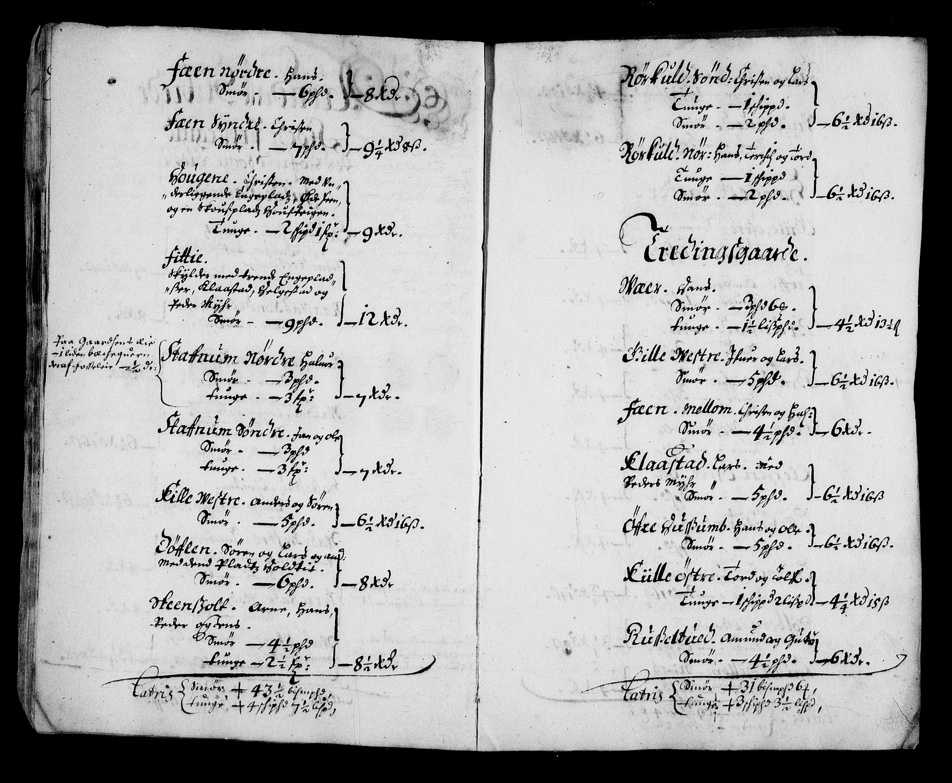 Rentekammeret inntil 1814, Realistisk ordnet avdeling, AV/RA-EA-4070/N/Na/L0003/0001: [XI h]: Tønsbergs amt og Larvik grevskaps jordebøker: / (A) Leilendigsskatt inkl. håndverkere, husmenn og strandsittere, samt Griffenfelds jordegods i Larvik grevskap., 1674