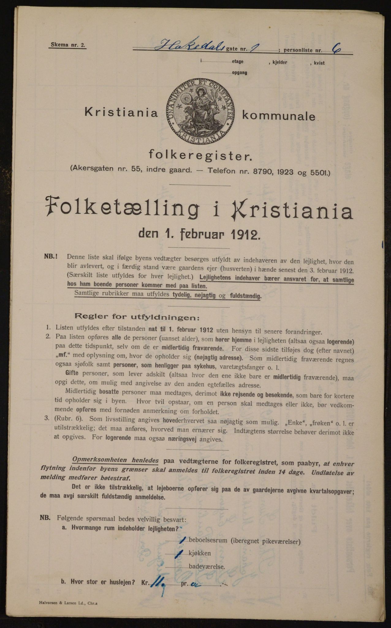 OBA, Municipal Census 1912 for Kristiania, 1912, p. 34025