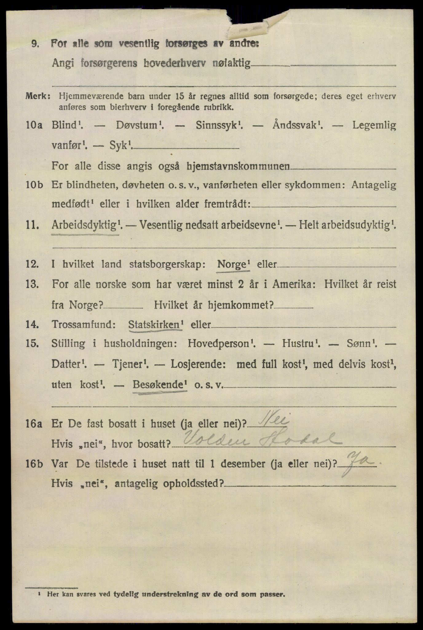 SAKO, 1920 census for Ådal, 1920, p. 6599