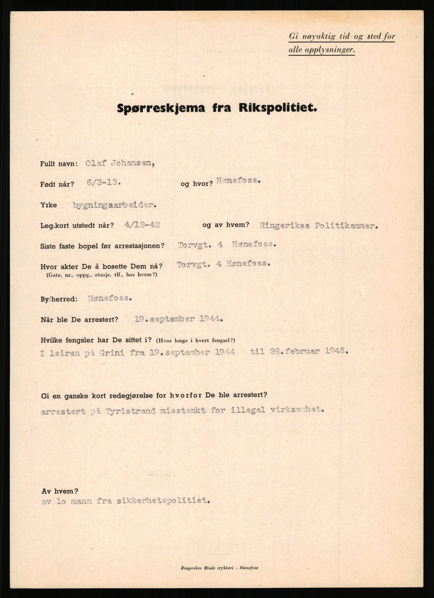 Rikspolitisjefen, AV/RA-S-1560/L/L0008: Jaffe, Bernhard - Karset, Helge Hafsahl, 1940-1945, p. 747