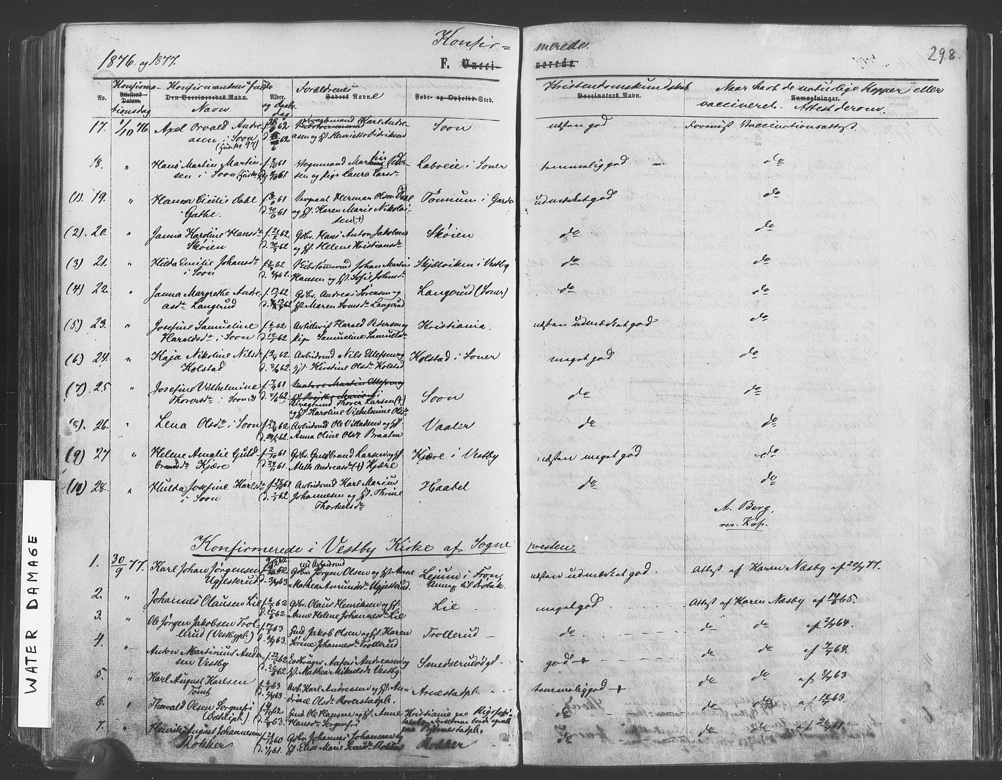 Vestby prestekontor Kirkebøker, SAO/A-10893/F/Fa/L0008: Parish register (official) no. I 8, 1863-1877, p. 298