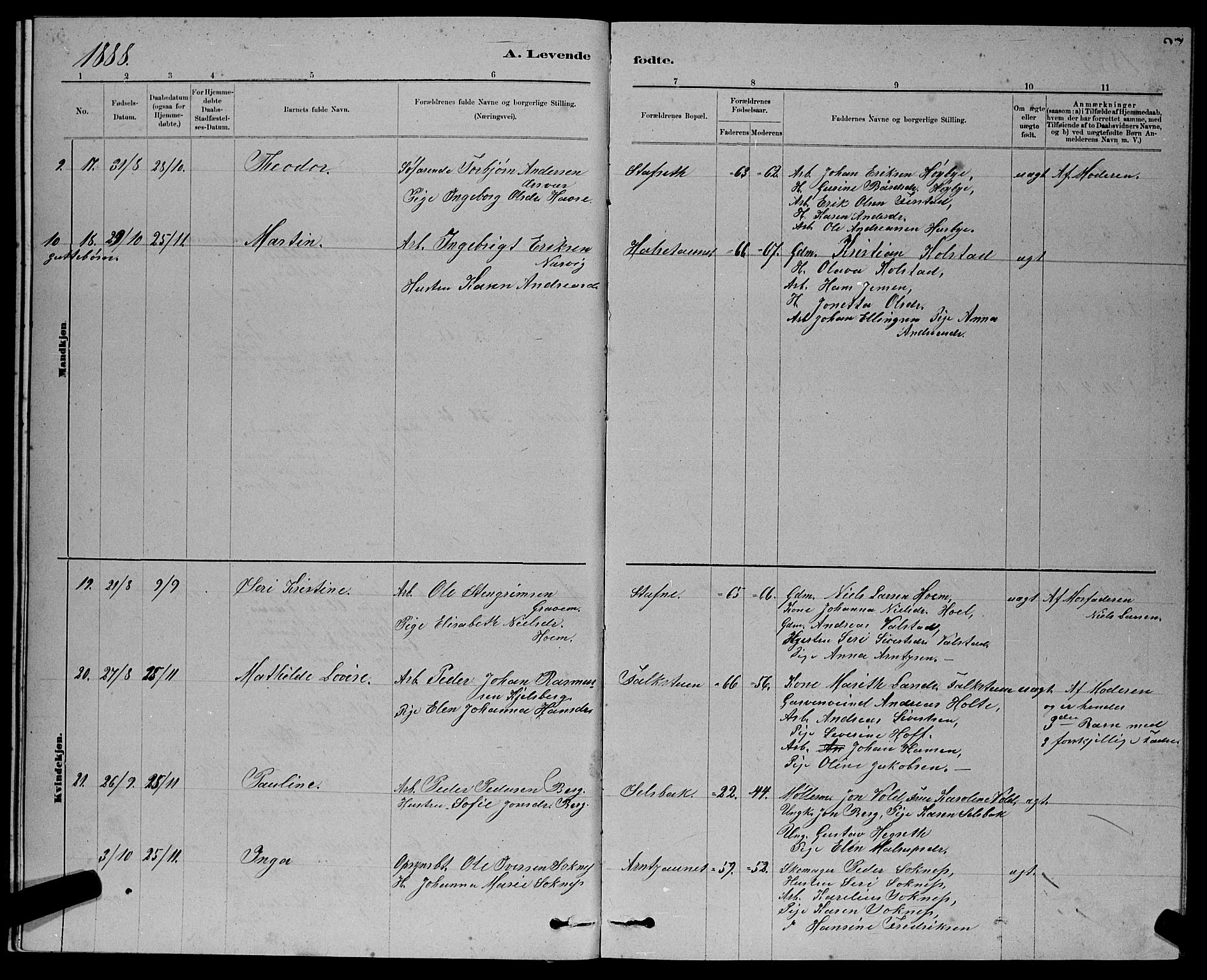 Ministerialprotokoller, klokkerbøker og fødselsregistre - Sør-Trøndelag, SAT/A-1456/611/L0354: Parish register (copy) no. 611C02, 1881-1896, p. 27