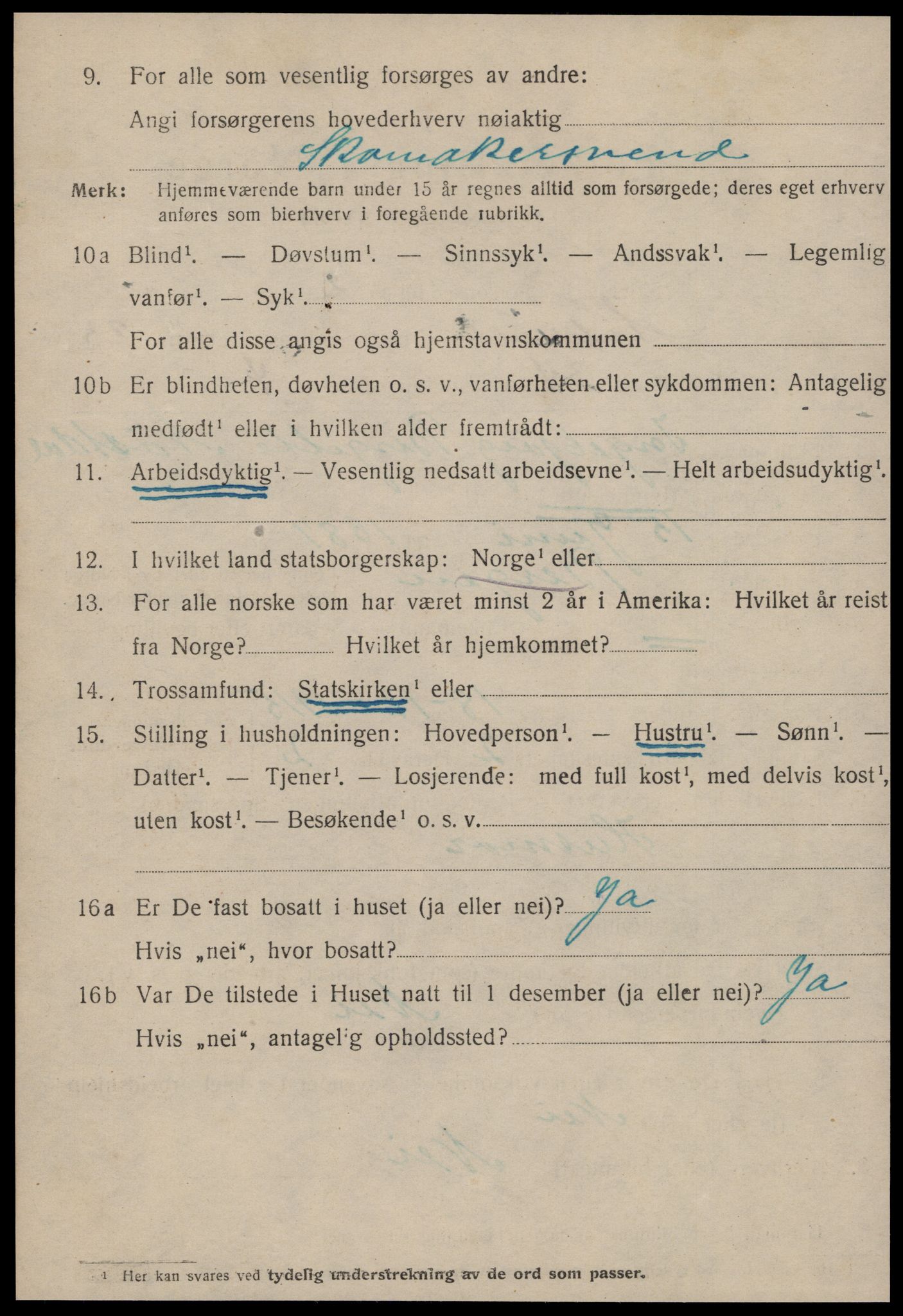 SAT, 1920 census for Ålesund, 1920, p. 42873