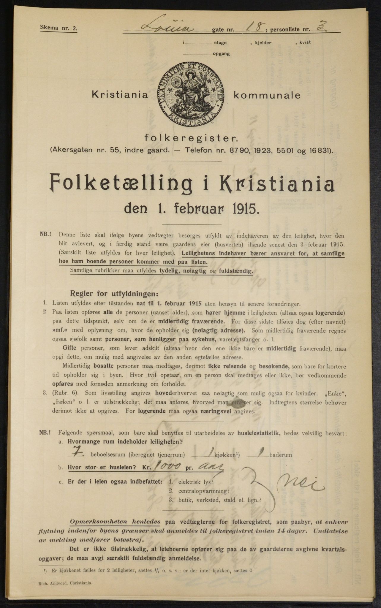 OBA, Municipal Census 1915 for Kristiania, 1915, p. 57782