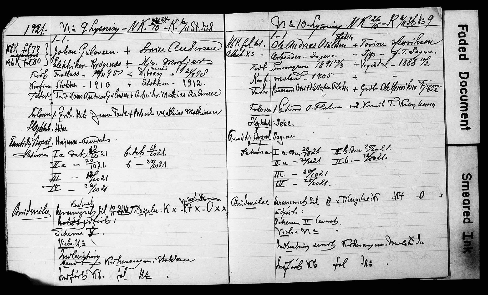 Austre Moland sokneprestkontor, AV/SAK-1111-0001/F/Fe/L0002: Banns register no. A VI 11A, 1920-1922