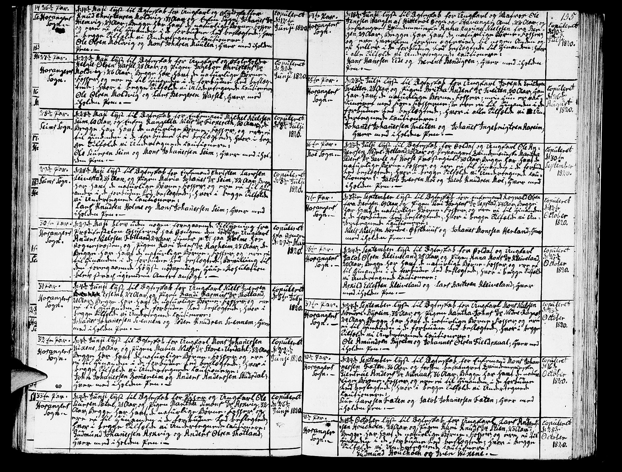 Hosanger sokneprestembete, AV/SAB-A-75801/H/Haa: Parish register (official) no. A 4, 1811-1821, p. 155