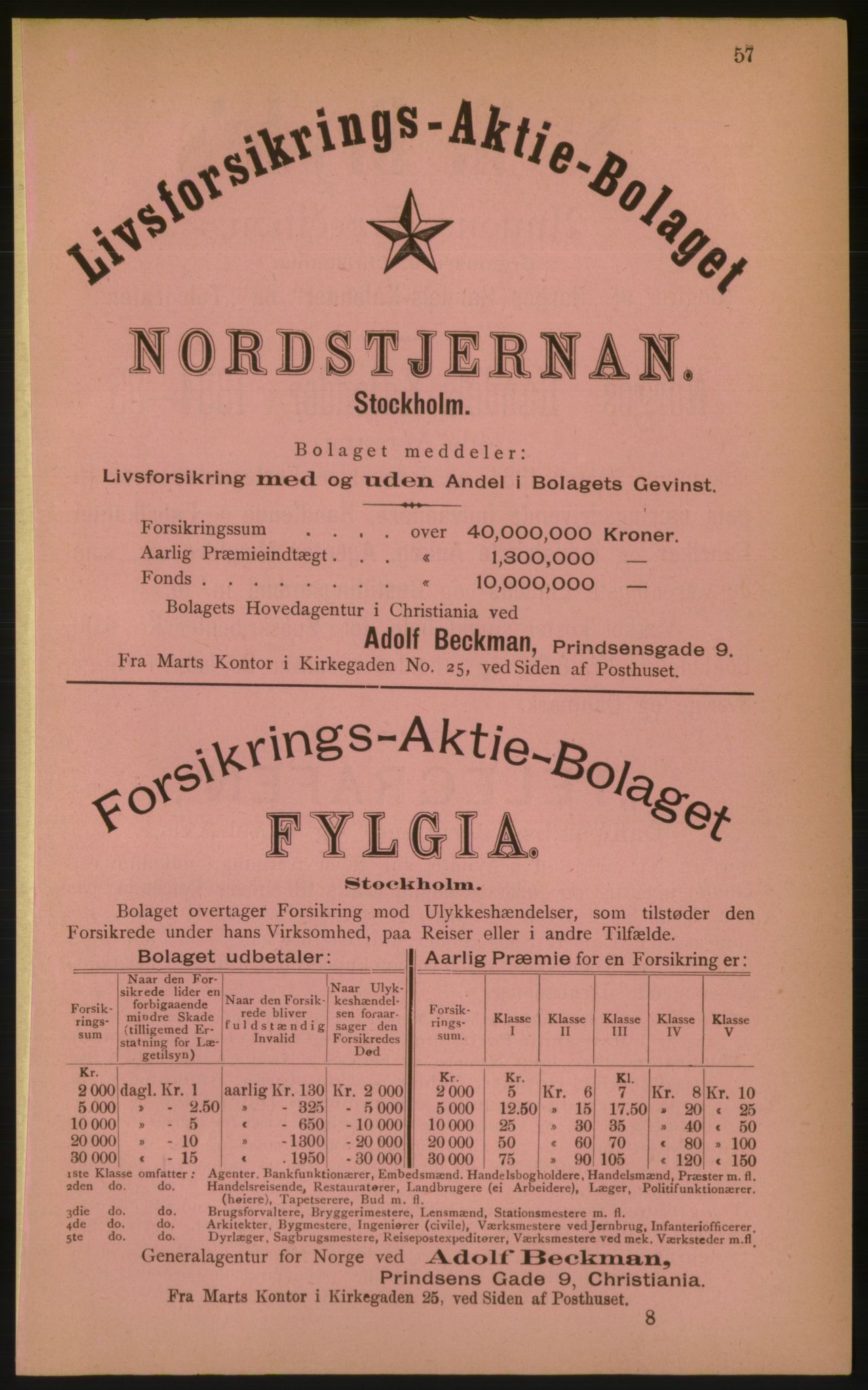 Kristiania/Oslo adressebok, PUBL/-, 1884, p. 57
