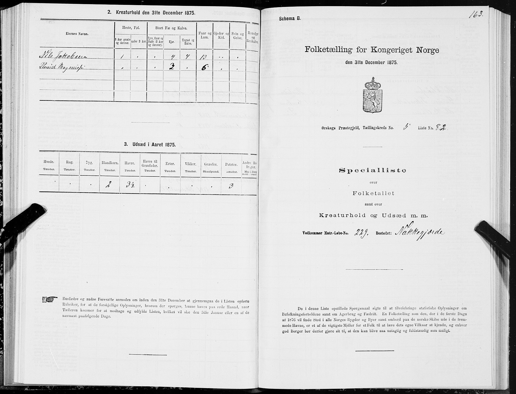 SAT, 1875 census for 1527P Ørskog, 1875, p. 4163