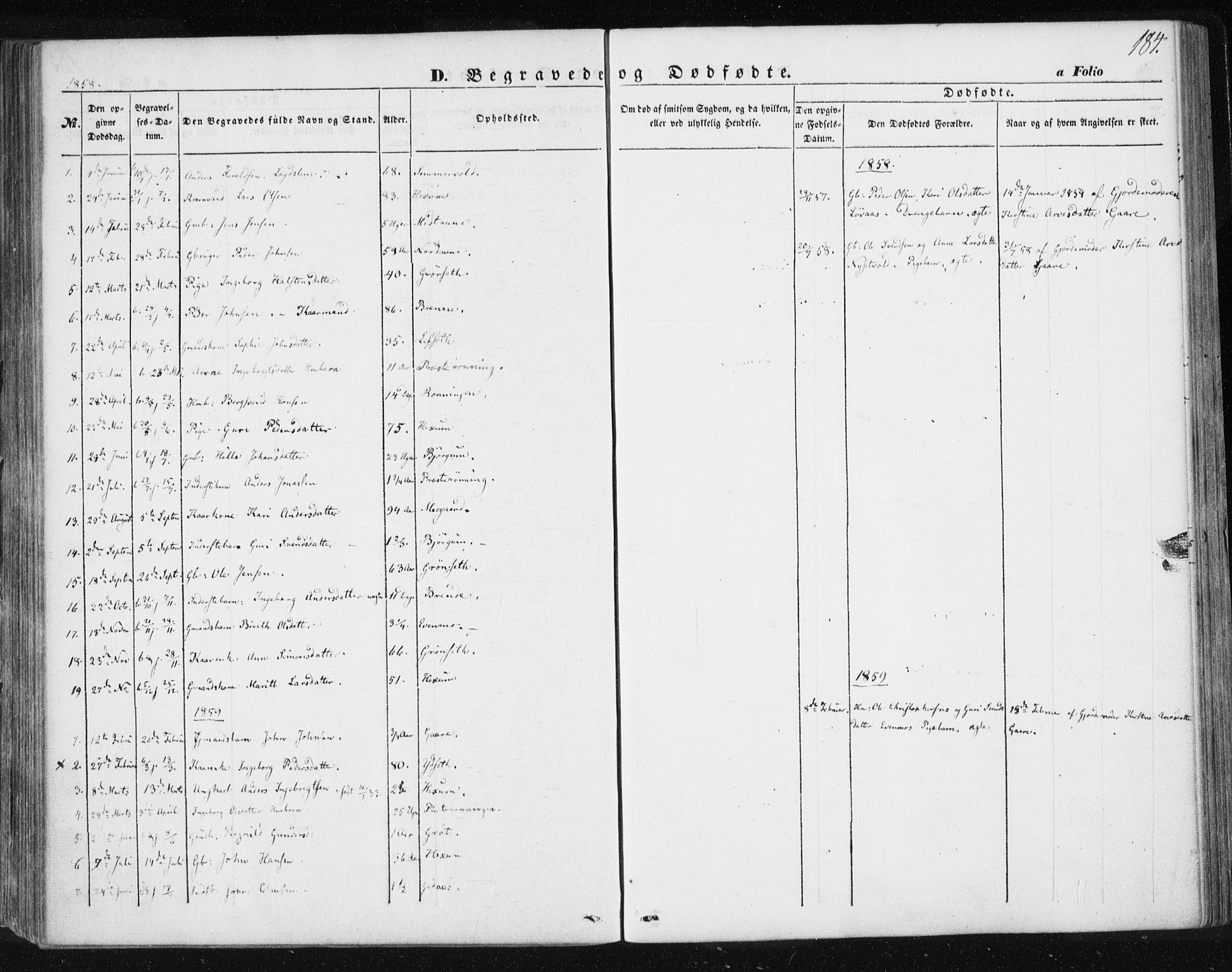 Ministerialprotokoller, klokkerbøker og fødselsregistre - Sør-Trøndelag, SAT/A-1456/685/L0963: Parish register (official) no. 685A06 /1, 1846-1859, p. 184