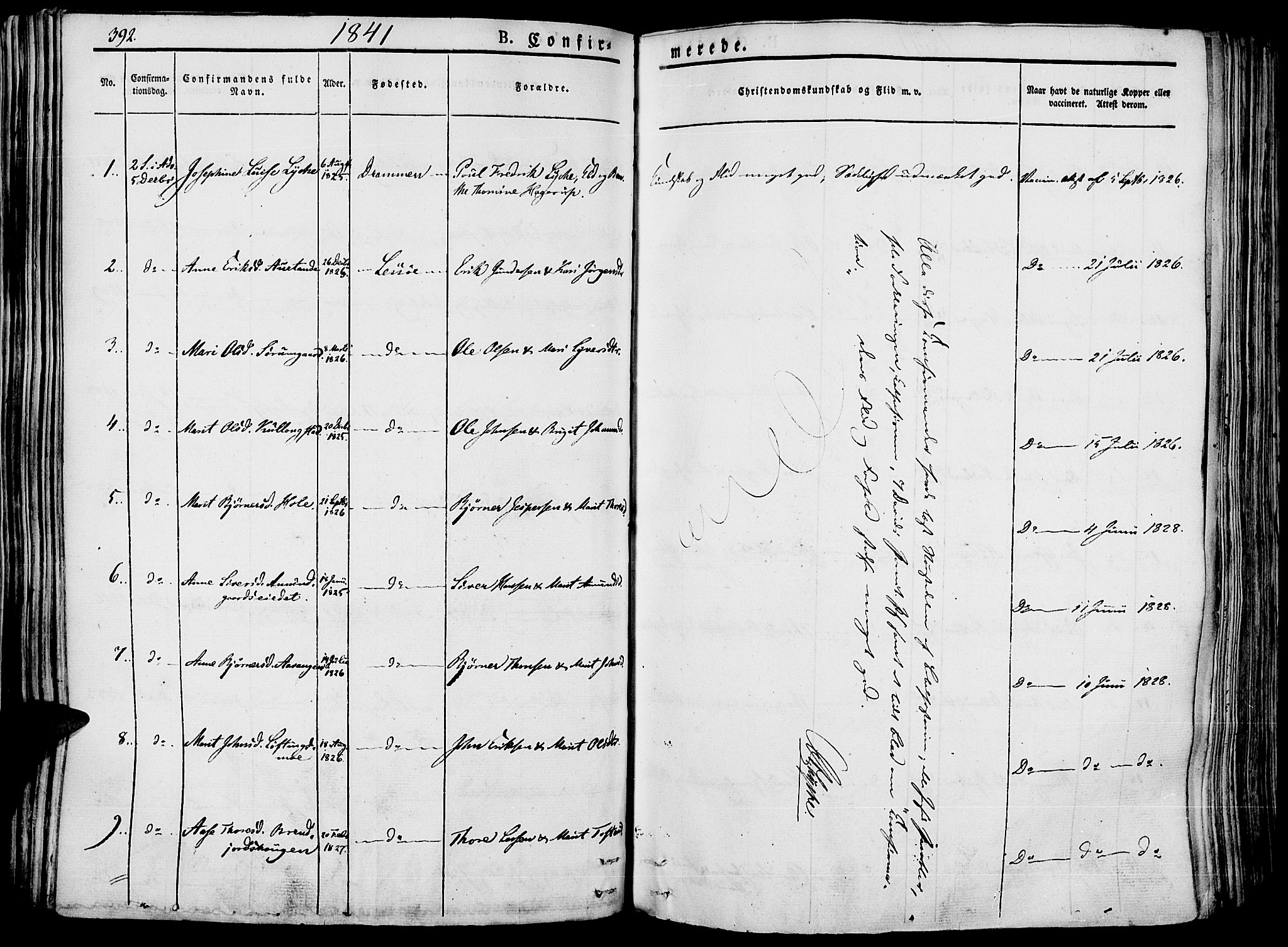 Lesja prestekontor, AV/SAH-PREST-068/H/Ha/Haa/L0005: Parish register (official) no. 5, 1830-1842, p. 392