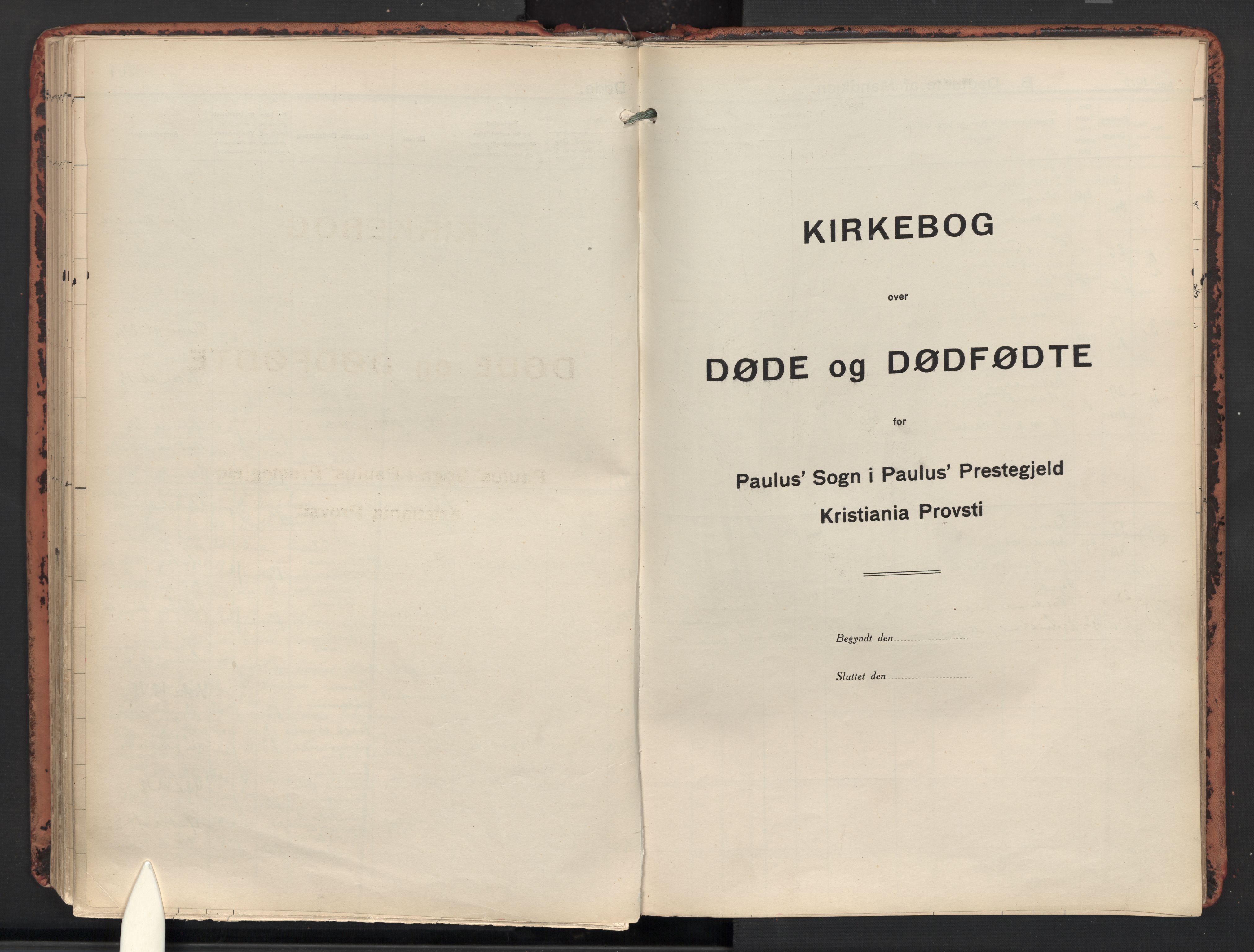 Paulus prestekontor Kirkebøker, SAO/A-10871/F/Fa/L0023: Parish register (official) no. 23, 1915-1932